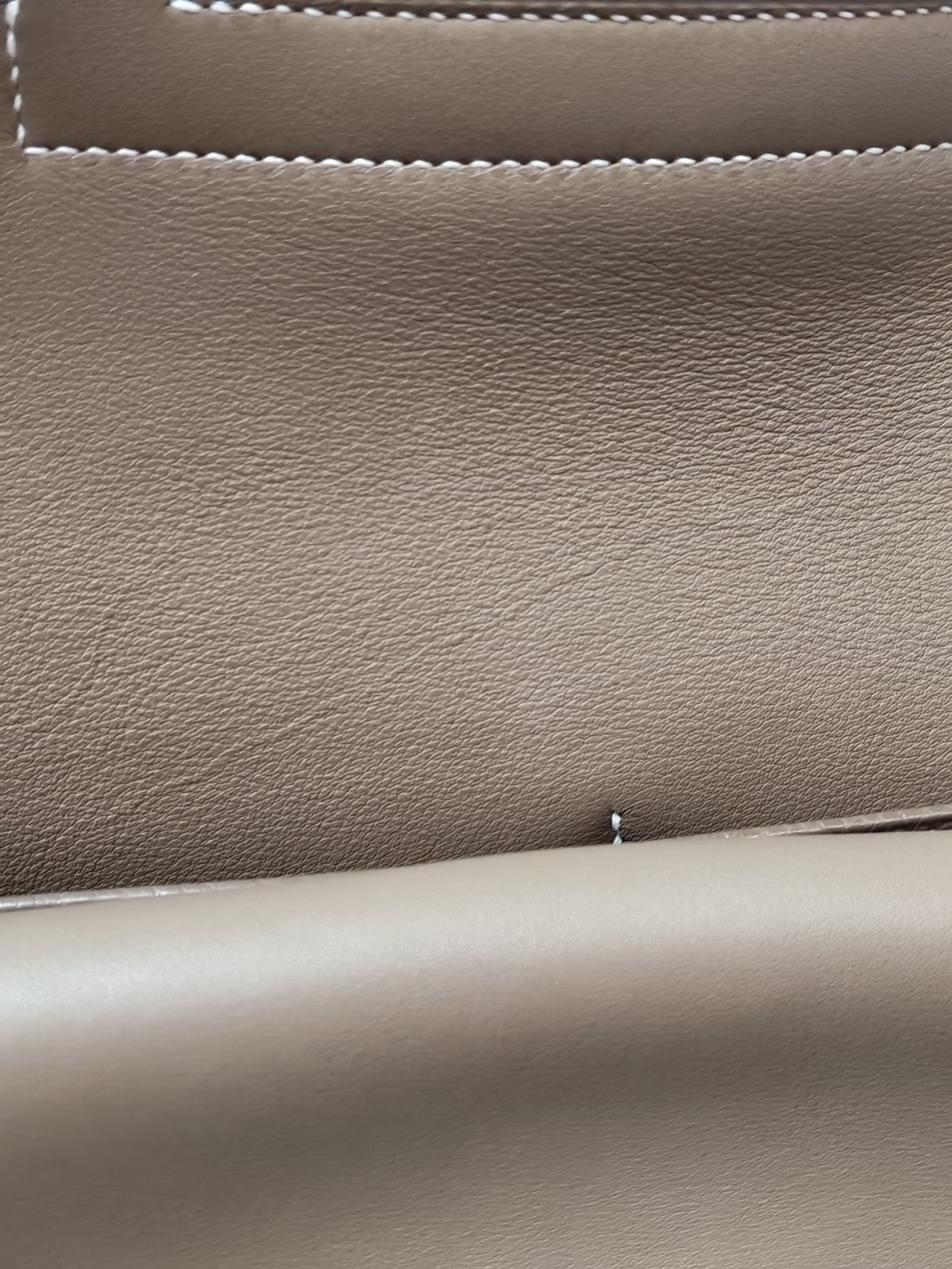 Halzan 31 in Etoupe Clemence Leather and Palladium Hardware Stamp C (2018) | Purse Maison Luxury Bags Shop