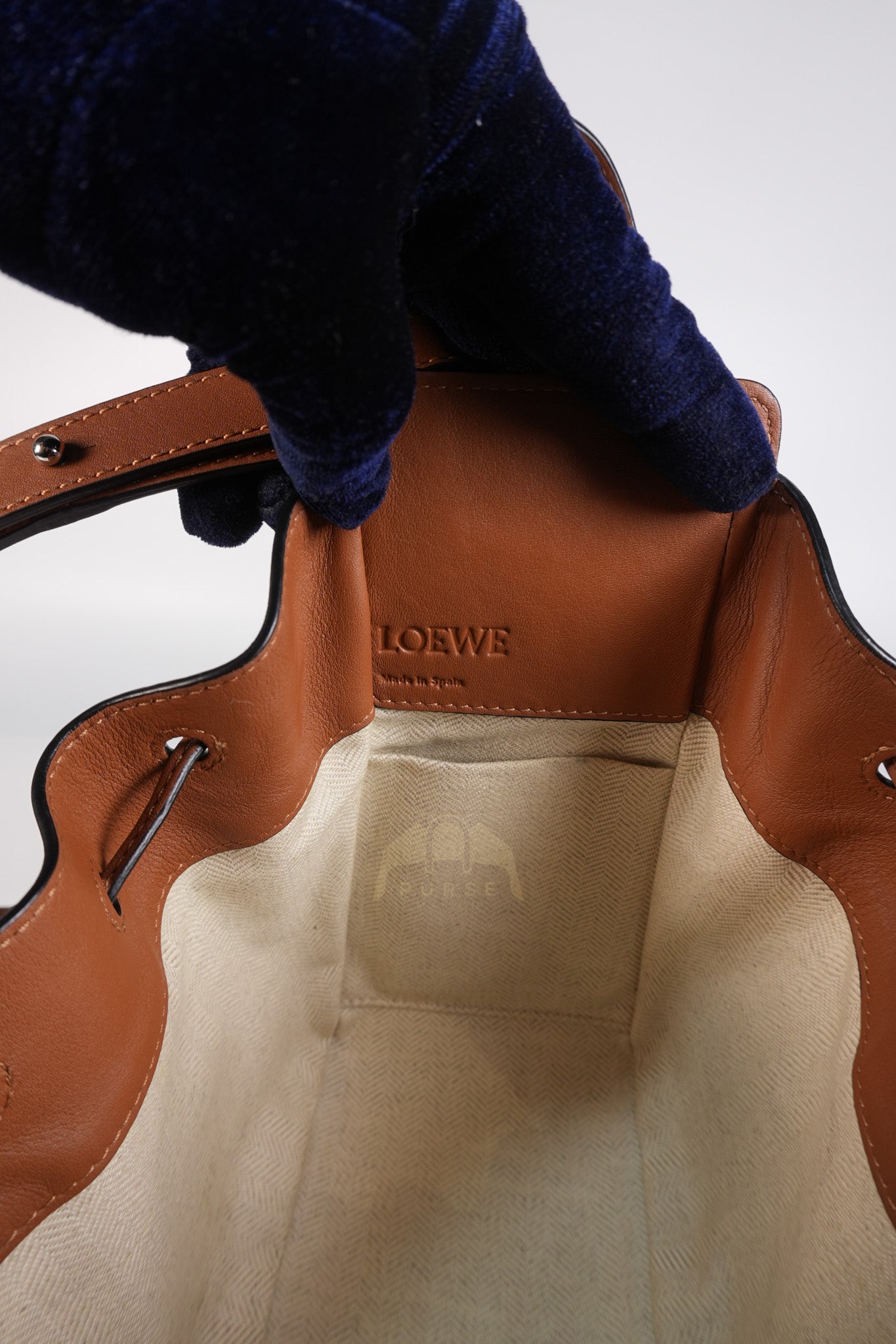 Hammock Mini in Tan Calfskin Leather Crossbody Bag | Purse Maison Luxury Bags Shop