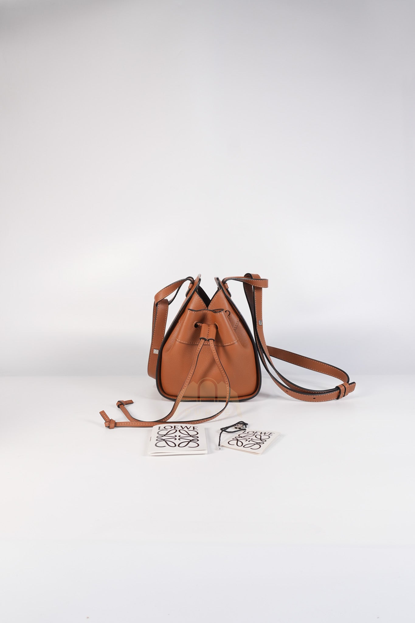 Hammock Mini in Tan Calfskin Leather Crossbody Bag | Purse Maison Luxury Bags Shop