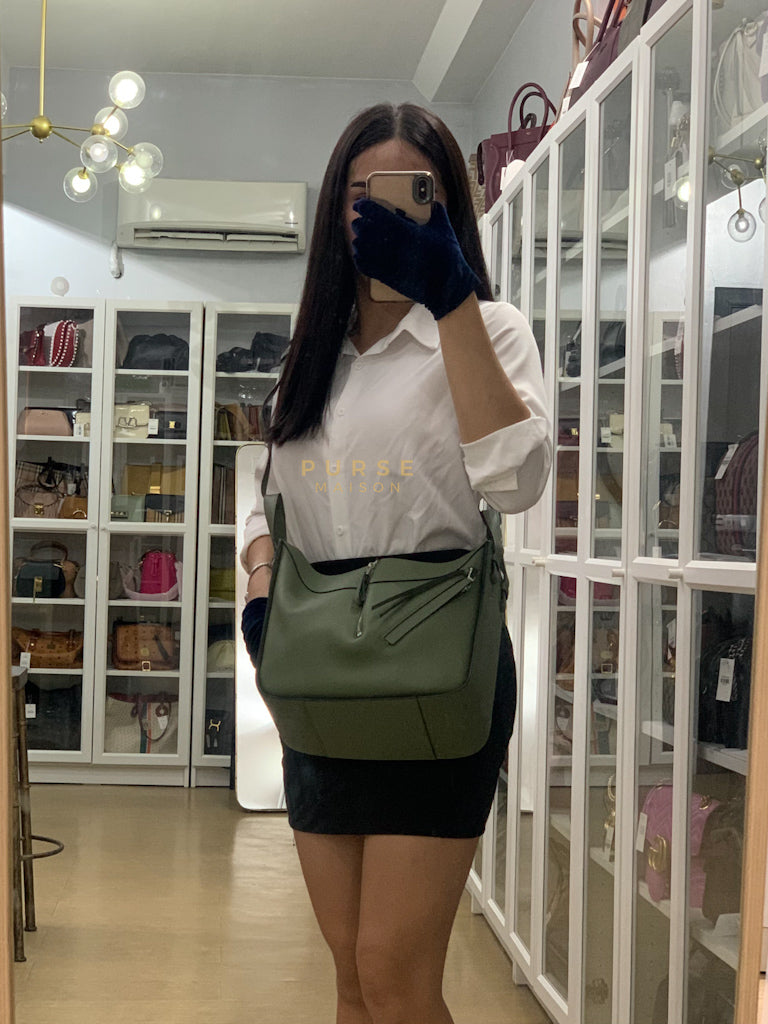Hammock Small Bag in Clay Green & Silver Hardware | Purse Maison Luxury Bags Shop