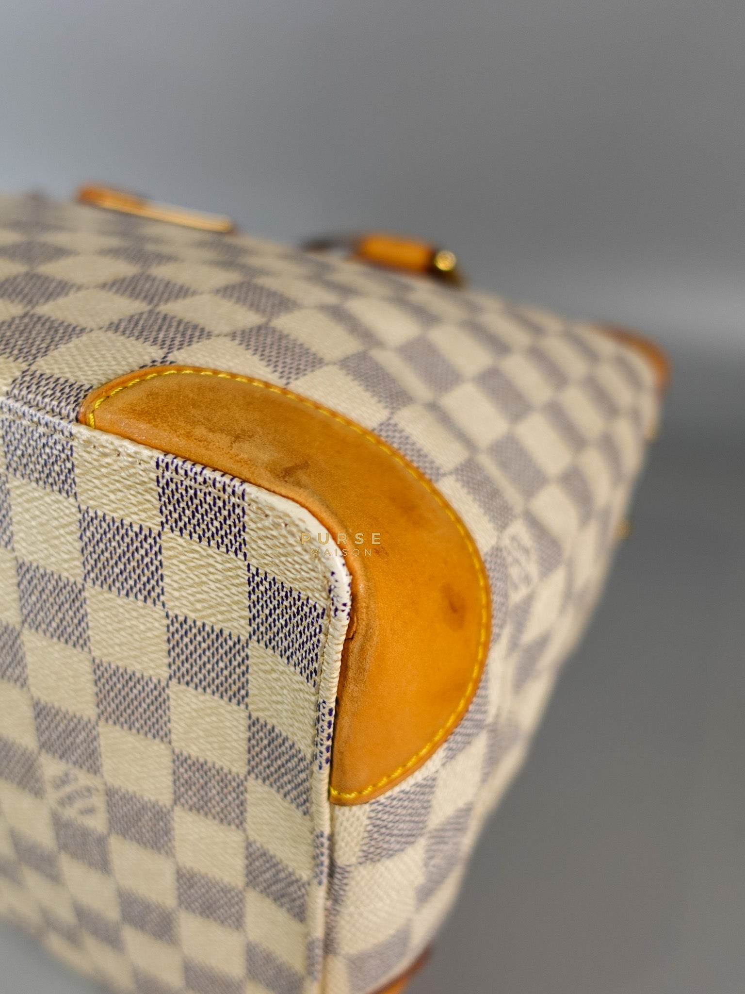 Hampstead MM in Damier Azur Canvas (No Date Code) | Purse Maison Luxury Bags Shop
