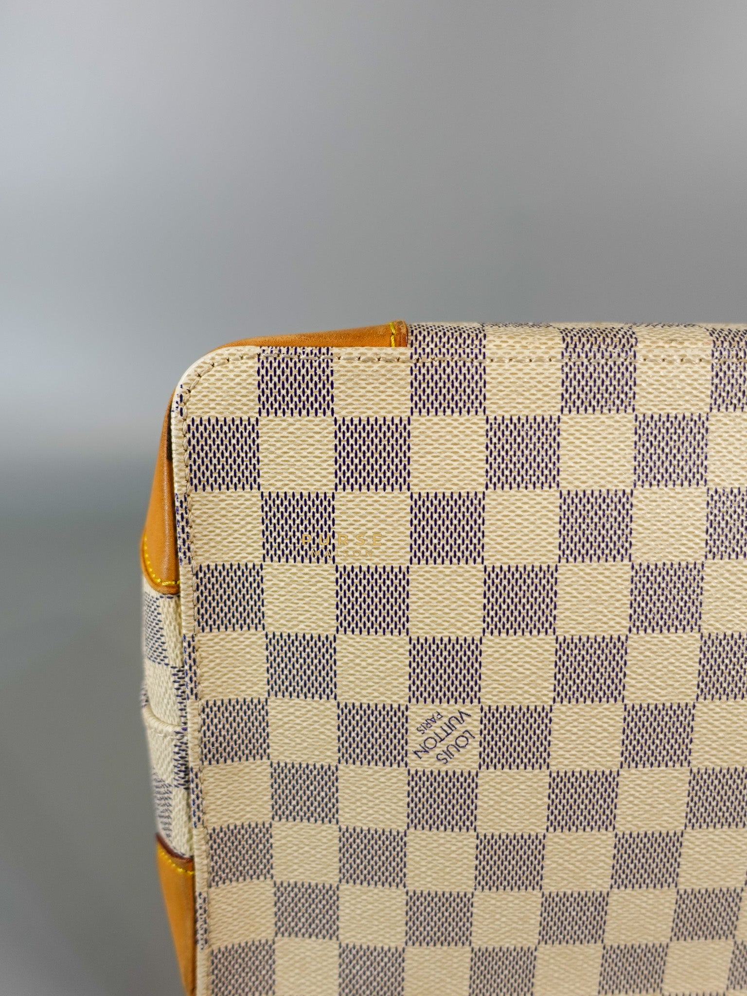 Hampstead MM in Damier Azur Canvas (No Date Code) | Purse Maison Luxury Bags Shop