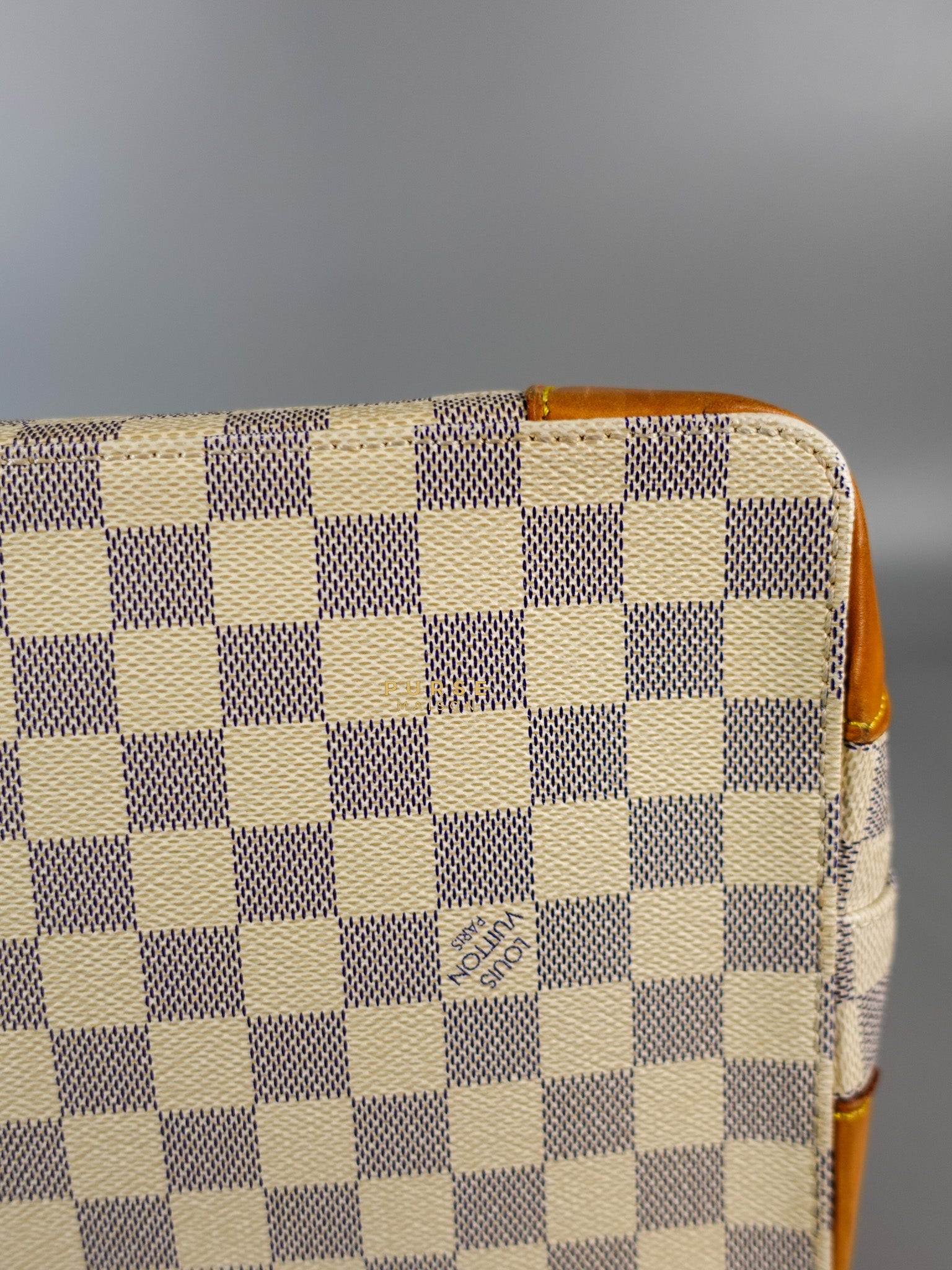 Hampstead MM in Damier Azur Canvas (No Date Code) | Purse Maison Luxury Bags Shop