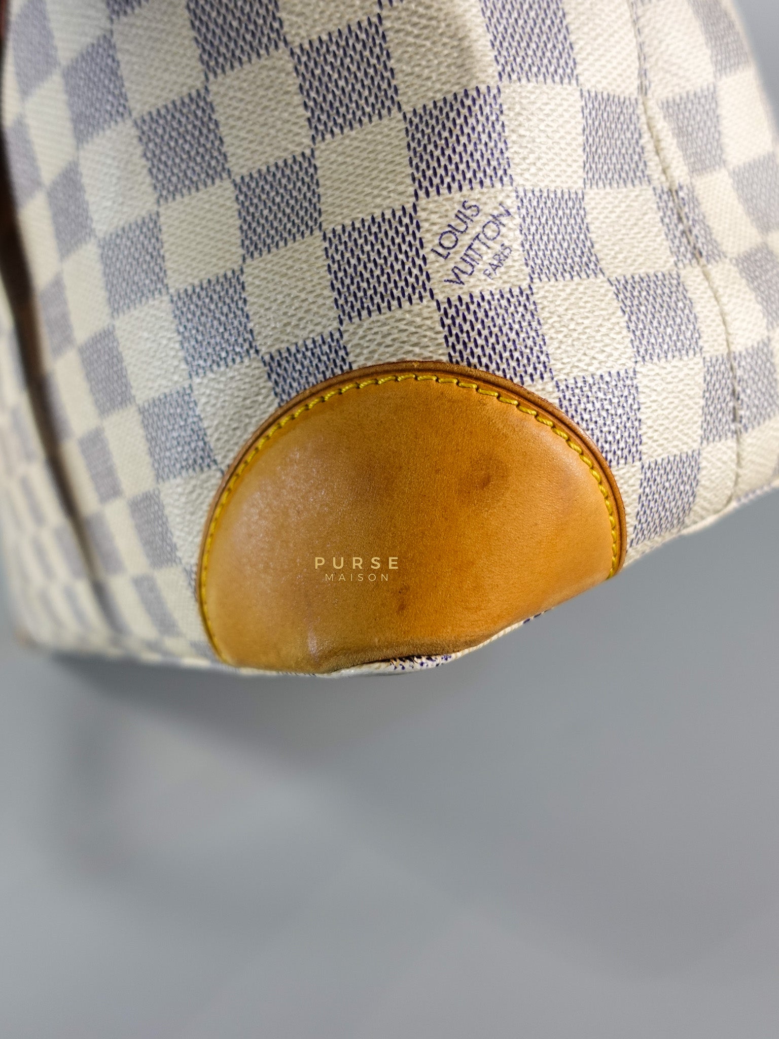 Hampstead MM in Damier Azur Canvas (No Date Code) | Purse Maison Luxury Bags Shop