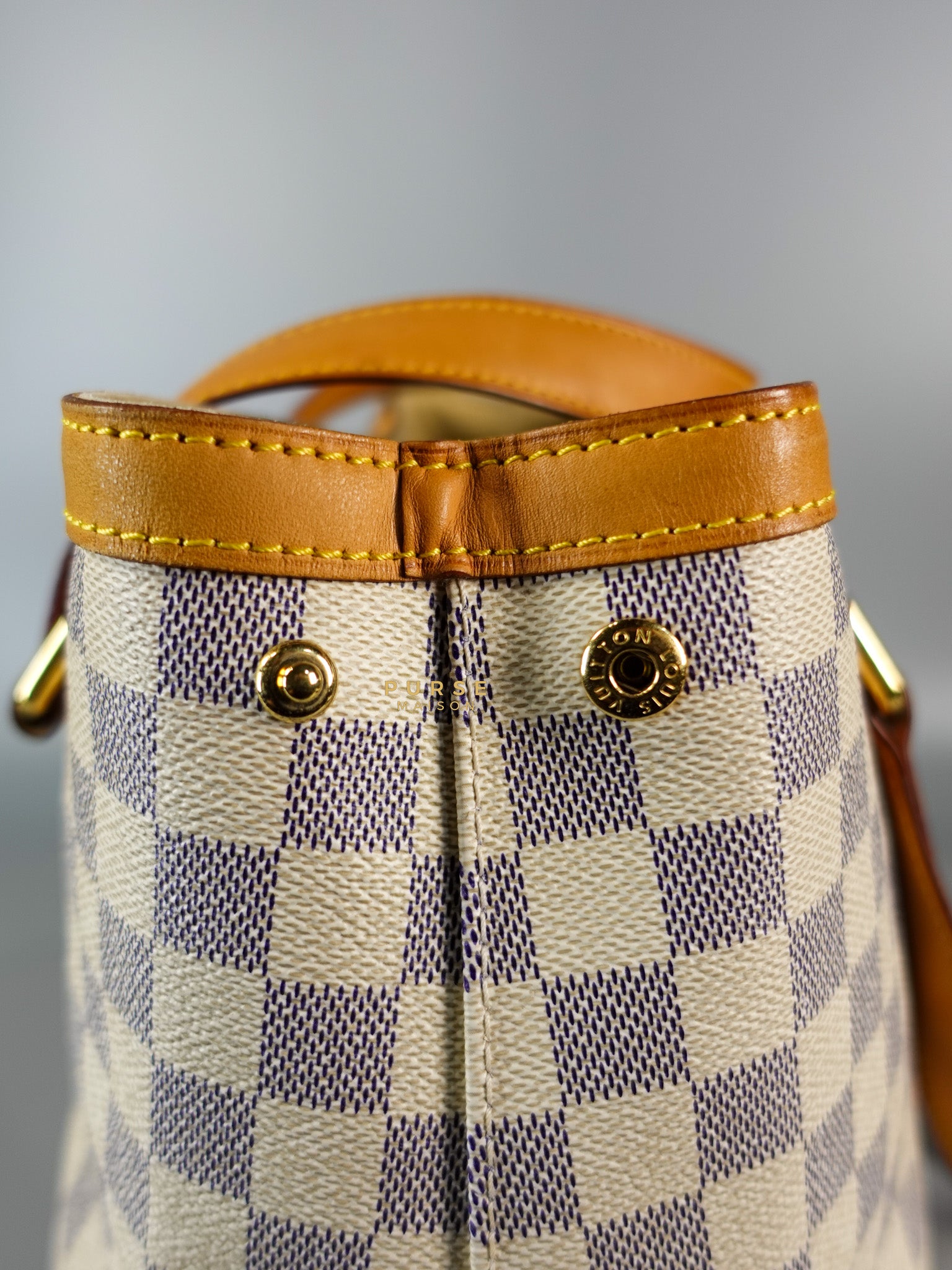 Hampstead MM in Damier Azur Canvas (No Date Code) | Purse Maison Luxury Bags Shop
