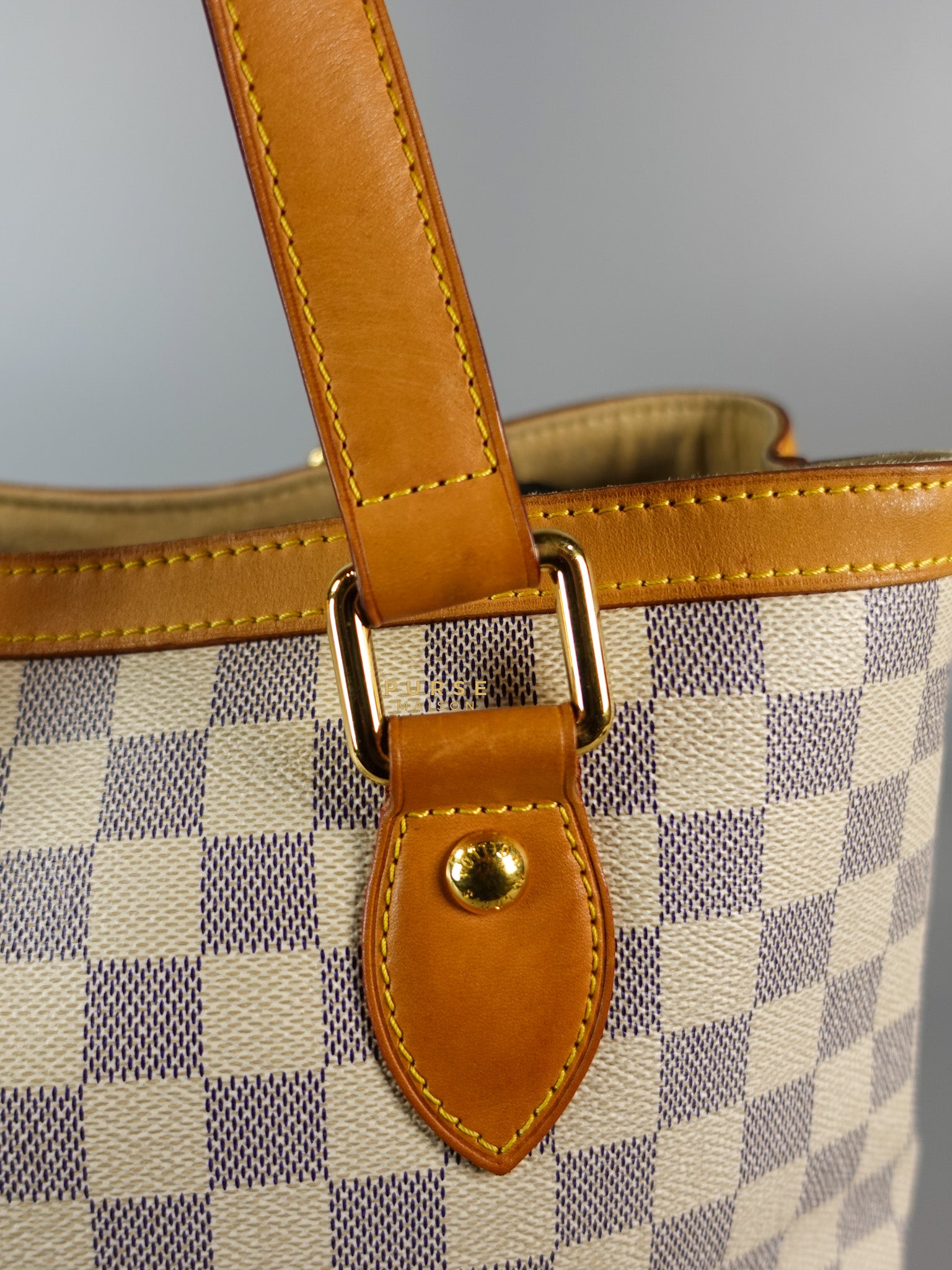 Hampstead MM in Damier Azur Canvas (No Date Code) | Purse Maison Luxury Bags Shop