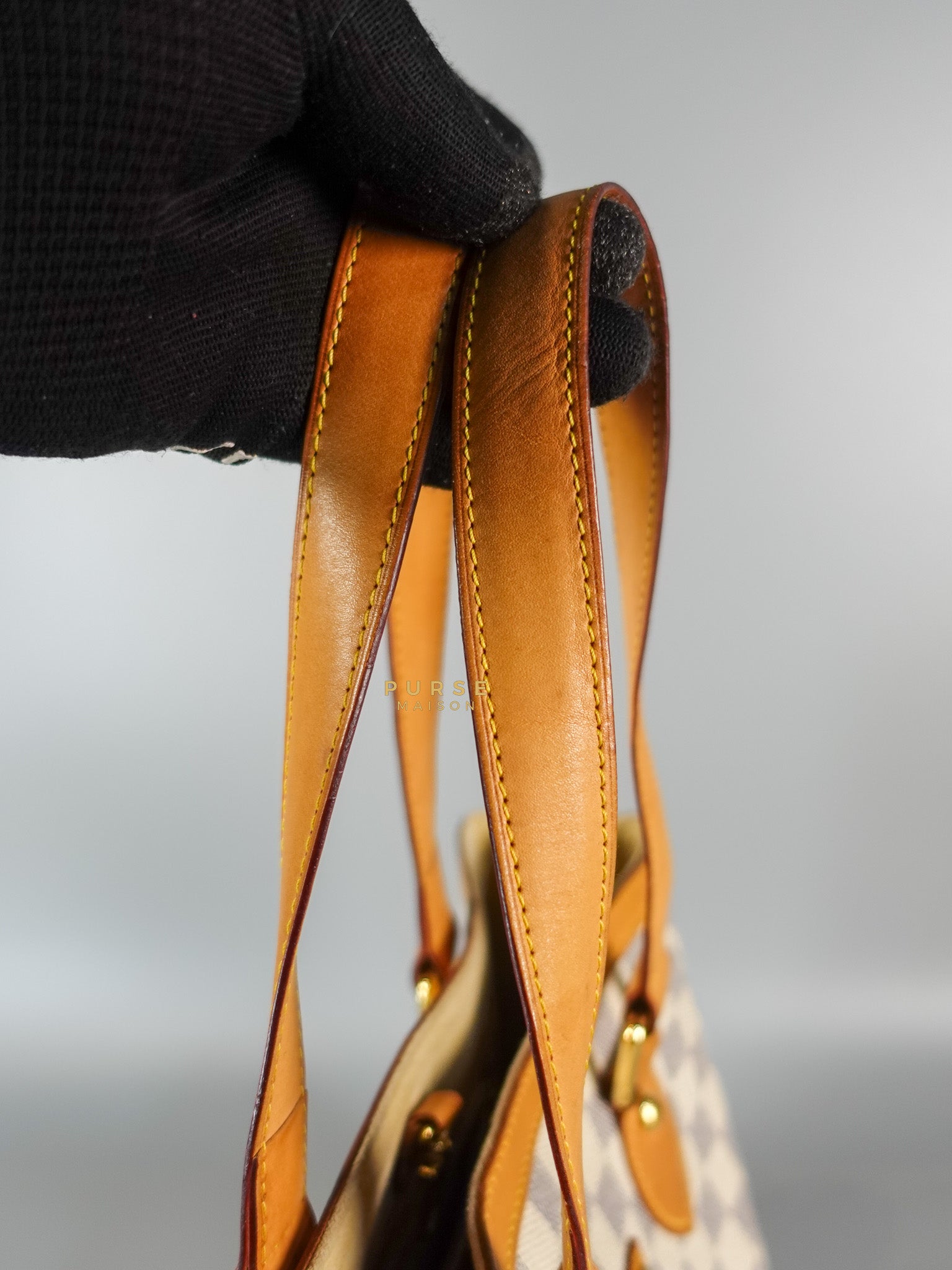 Hampstead MM in Damier Azur Canvas (No Date Code) | Purse Maison Luxury Bags Shop