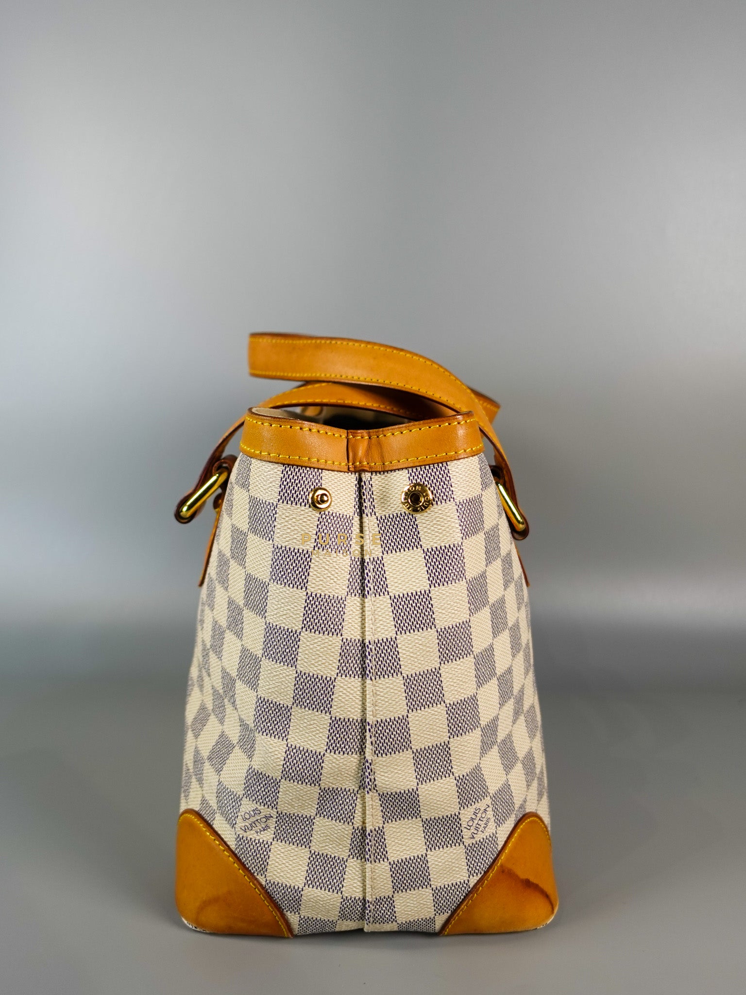 Hampstead MM in Damier Azur Canvas (No Date Code) | Purse Maison Luxury Bags Shop