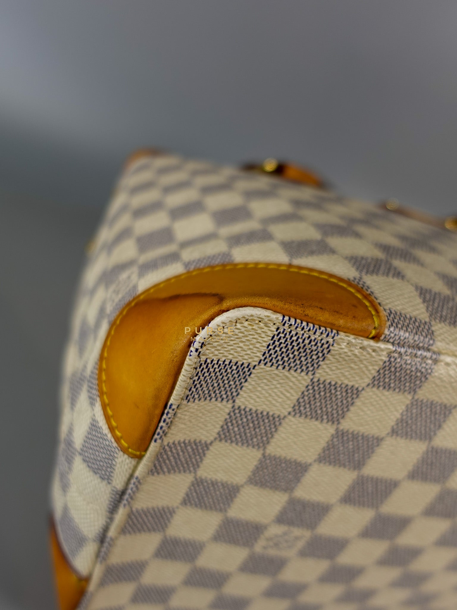 Hampstead MM in Damier Azur Canvas (No Date Code) | Purse Maison Luxury Bags Shop