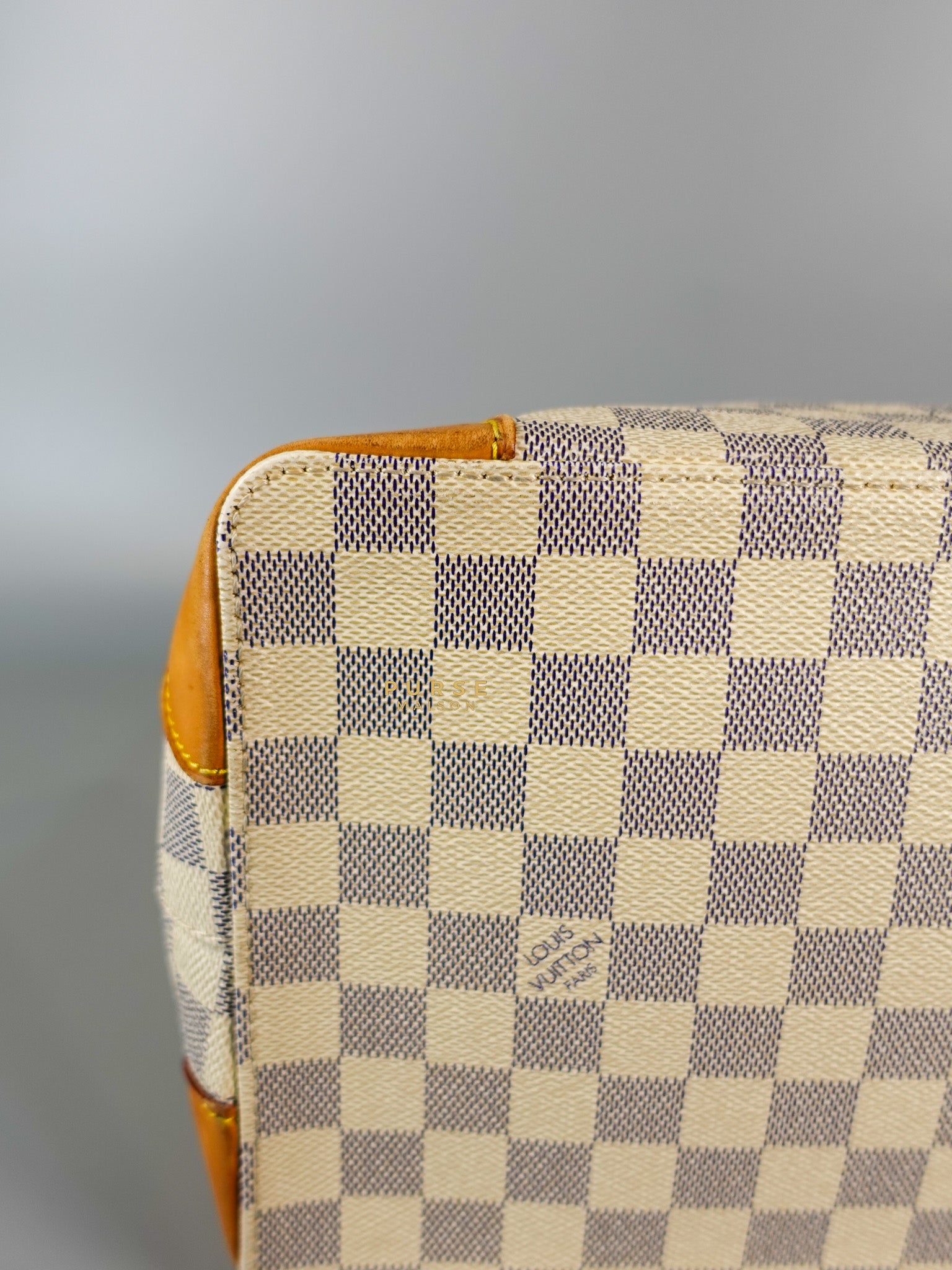 Hampstead MM in Damier Azur Canvas (No Date Code) | Purse Maison Luxury Bags Shop
