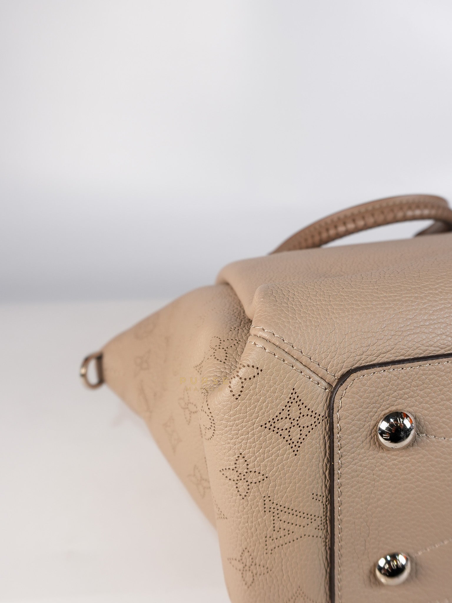 Haumea Shoulder Bag in Galet Mahina Leather (Date code: AH3188) | Purse Maison Luxury Bags Shop