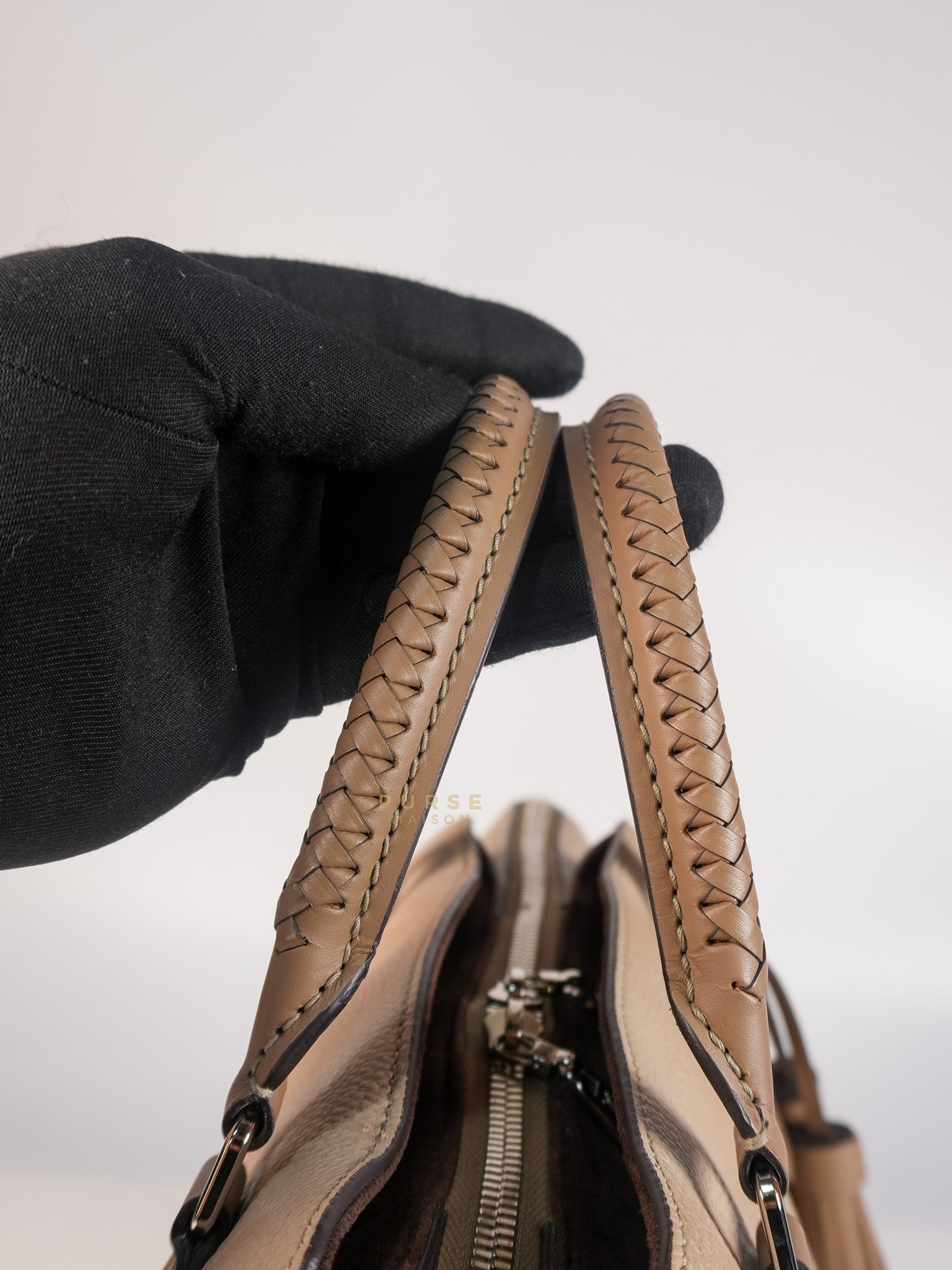 Haumea Shoulder Bag in Galet Mahina Leather (Date code: AH3188) | Purse Maison Luxury Bags Shop