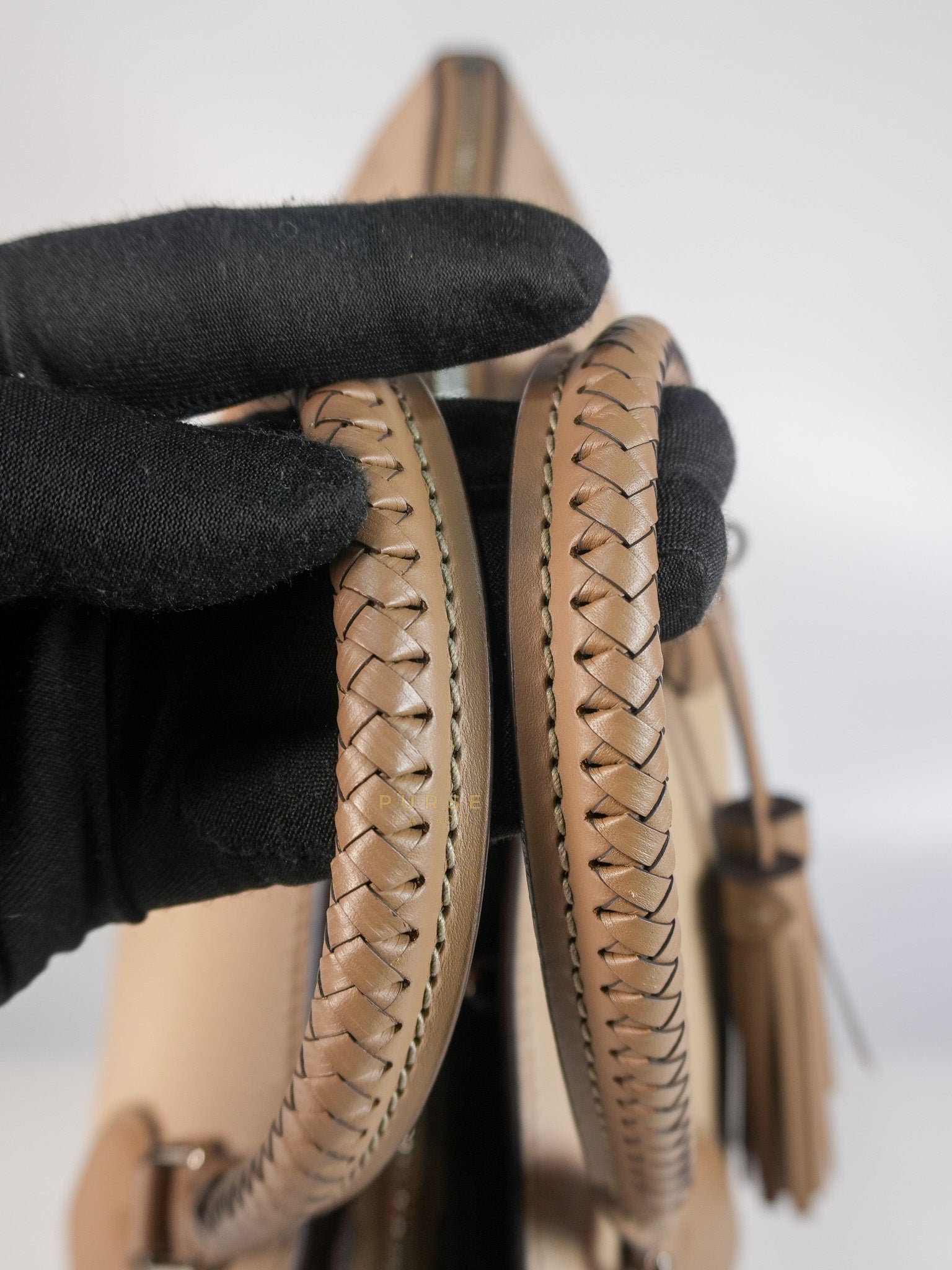 Haumea Shoulder Bag in Galet Mahina Leather (Date code: AH3188) | Purse Maison Luxury Bags Shop