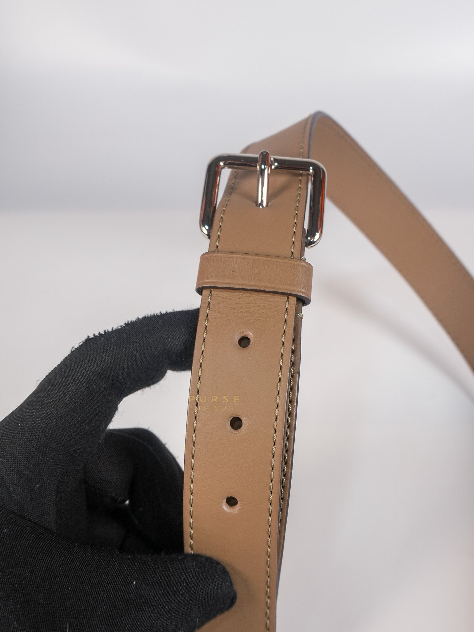 Haumea Shoulder Bag in Galet Mahina Leather (Date code: AH3188) | Purse Maison Luxury Bags Shop