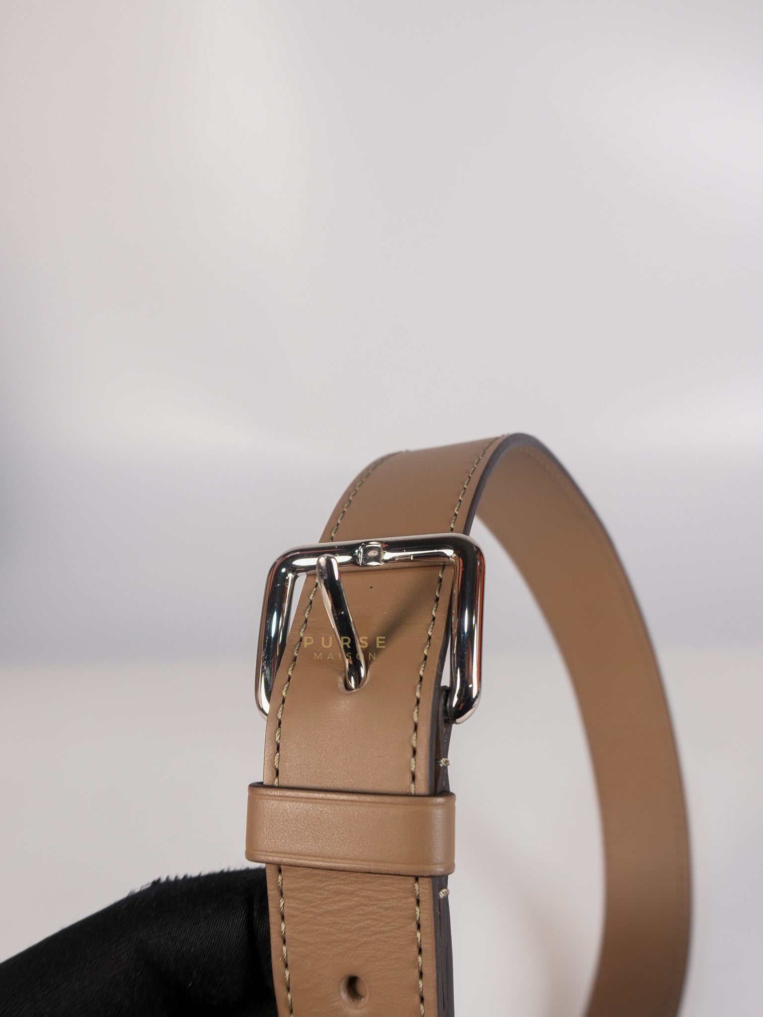 Haumea Shoulder Bag in Galet Mahina Leather (Date code: AH3188) | Purse Maison Luxury Bags Shop