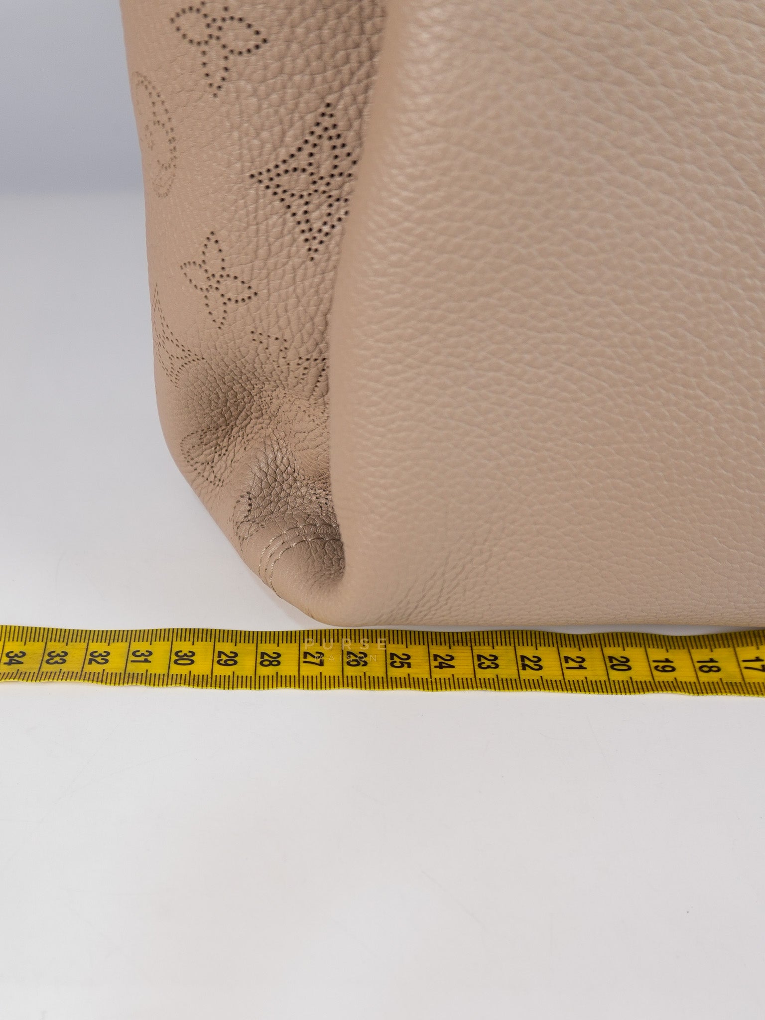 Haumea Shoulder Bag in Galet Mahina Leather (Date code: AH3188) | Purse Maison Luxury Bags Shop