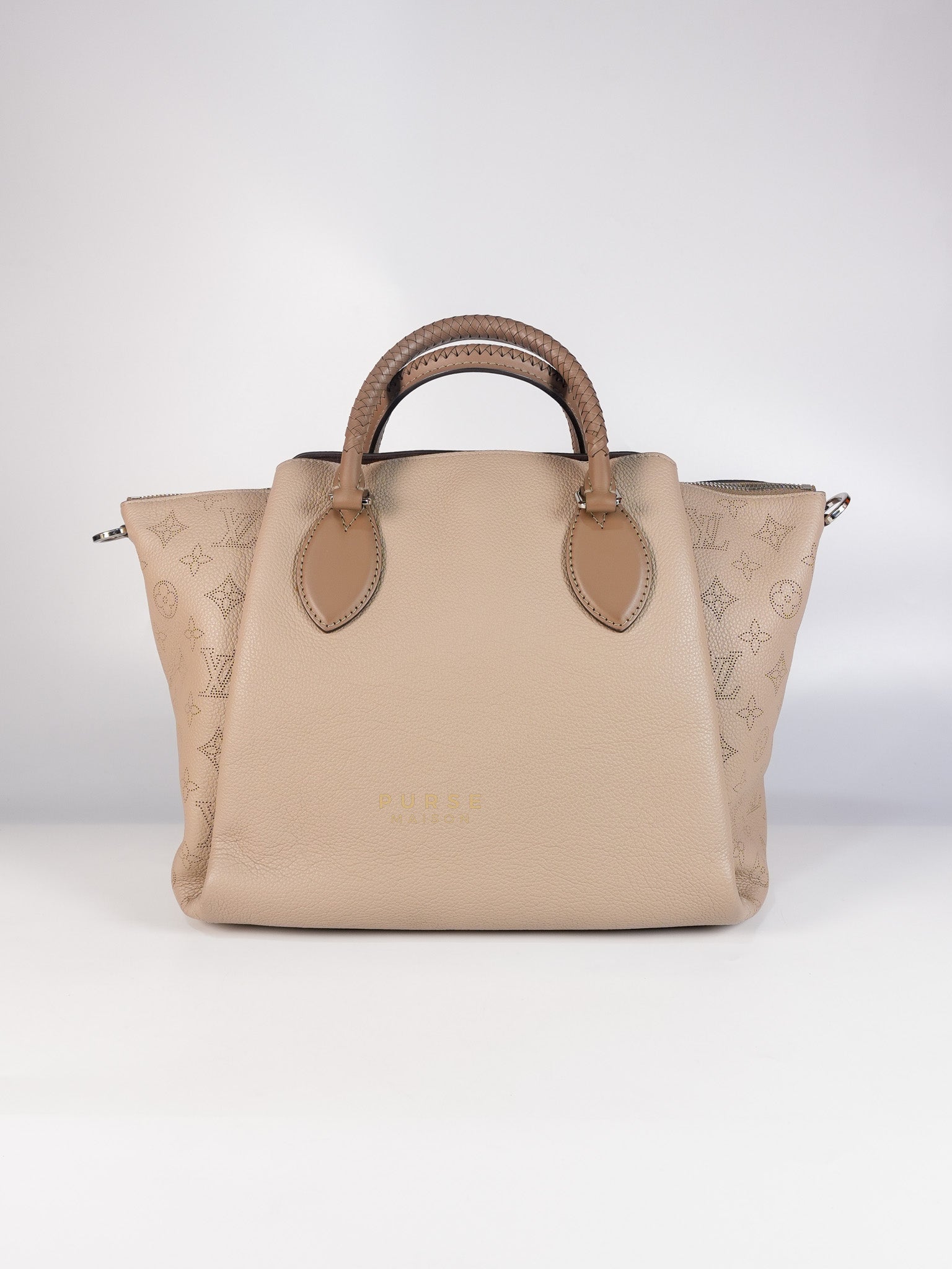 Haumea Shoulder Bag in Galet Mahina Leather (Date code: AH3188) | Purse Maison Luxury Bags Shop