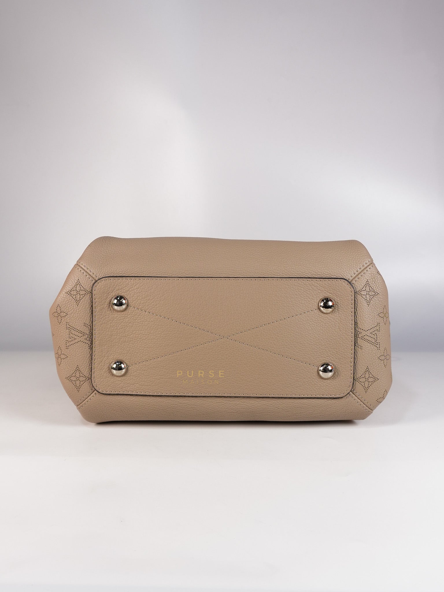 Haumea Shoulder Bag in Galet Mahina Leather (Date code: AH3188) | Purse Maison Luxury Bags Shop