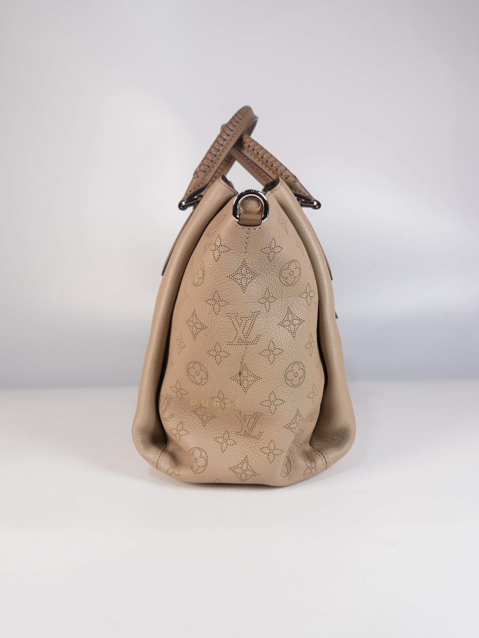 Haumea Shoulder Bag in Galet Mahina Leather (Date code: AH3188) | Purse Maison Luxury Bags Shop