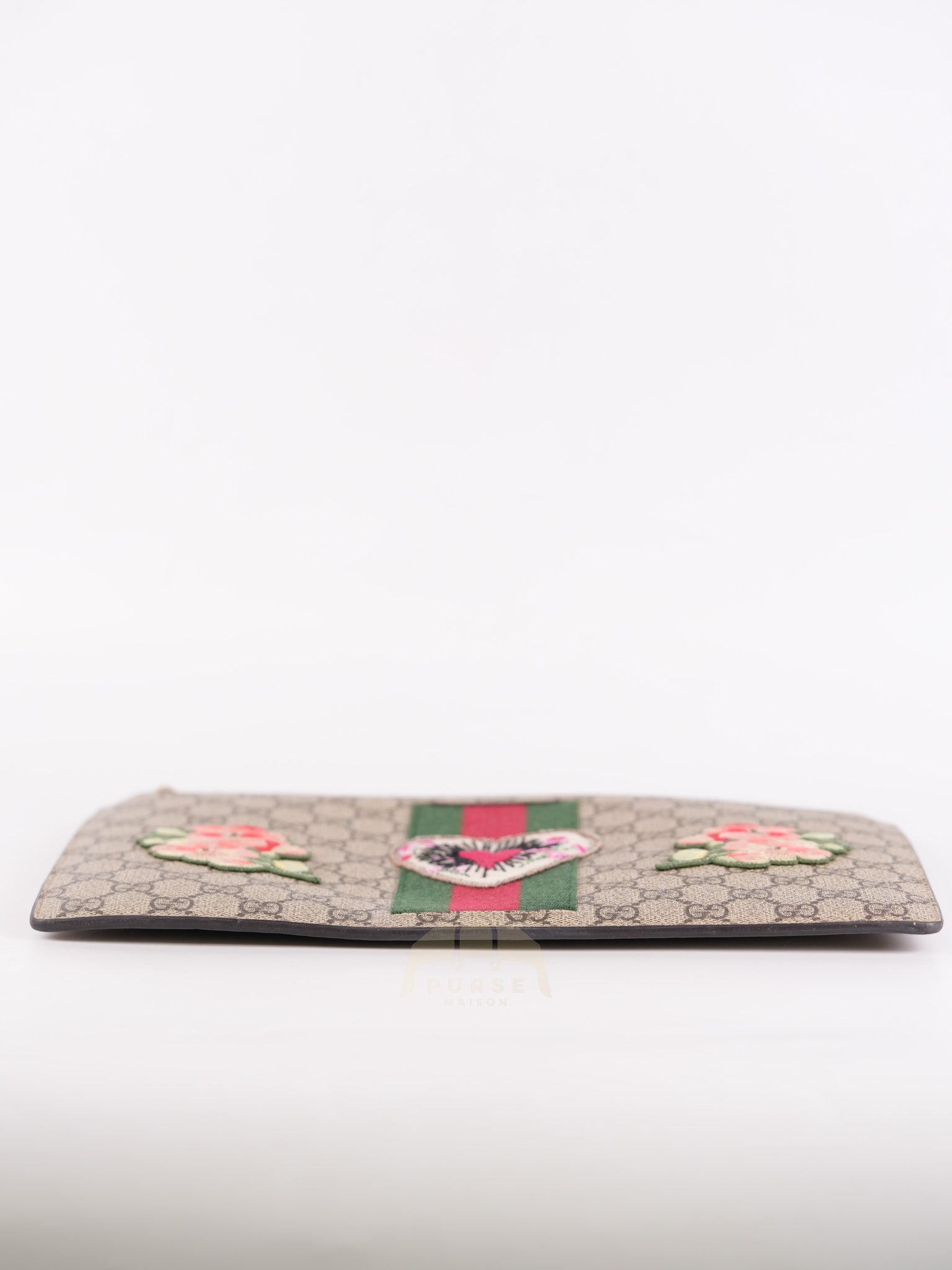 Heart Patch Pouch in GG Supreme Canvas | Purse Maison Luxury Bags Shop
