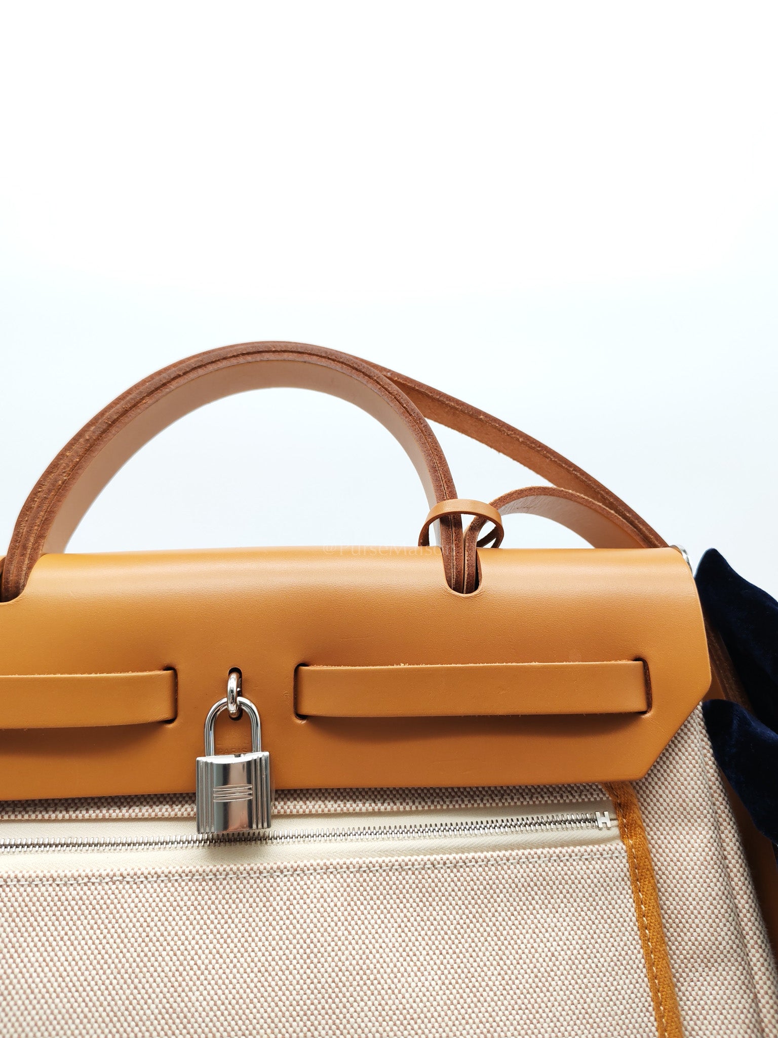 Herbag 31 Brides de Gala Toile Hunter / Natural Sable and Palladium Hardware Stamp Z (2021) | Purse Maison Luxury Bags Shop