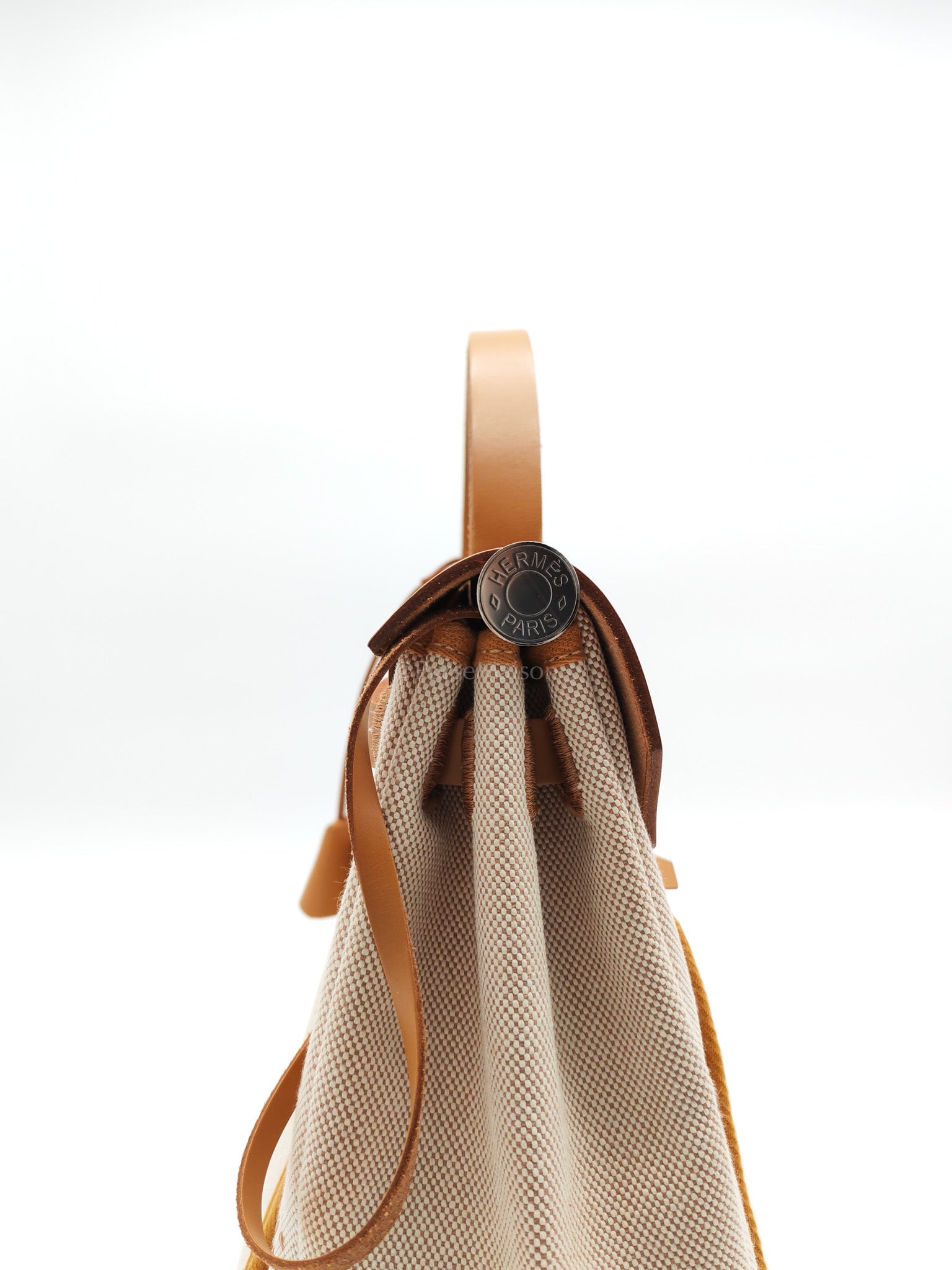 Herbag 31 Brides de Gala Toile Hunter / Natural Sable and Palladium Hardware Stamp Z (2021) | Purse Maison Luxury Bags Shop