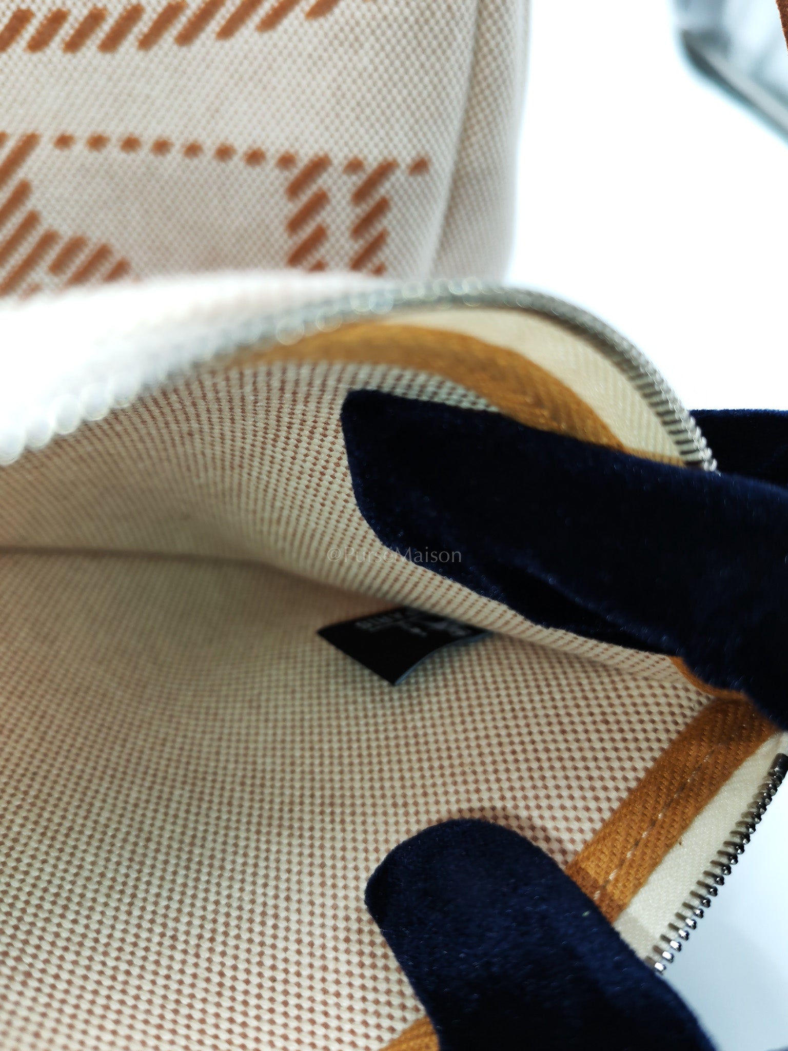 Herbag 31 Brides de Gala Toile Hunter / Natural Sable and Palladium Hardware Stamp Z (2021) | Purse Maison Luxury Bags Shop