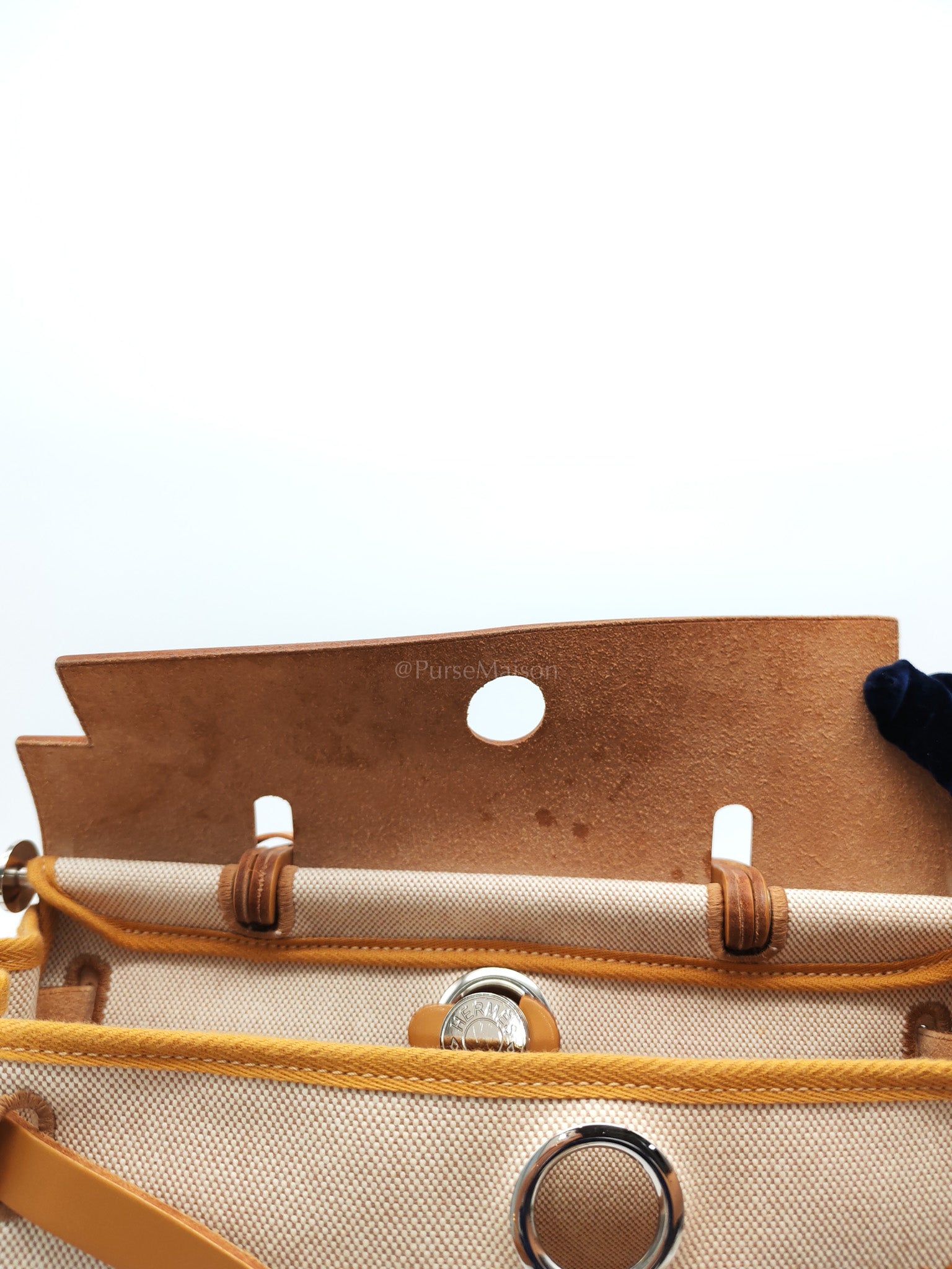 Herbag 31 Brides de Gala Toile Hunter / Natural Sable and Palladium Hardware Stamp Z (2021) | Purse Maison Luxury Bags Shop