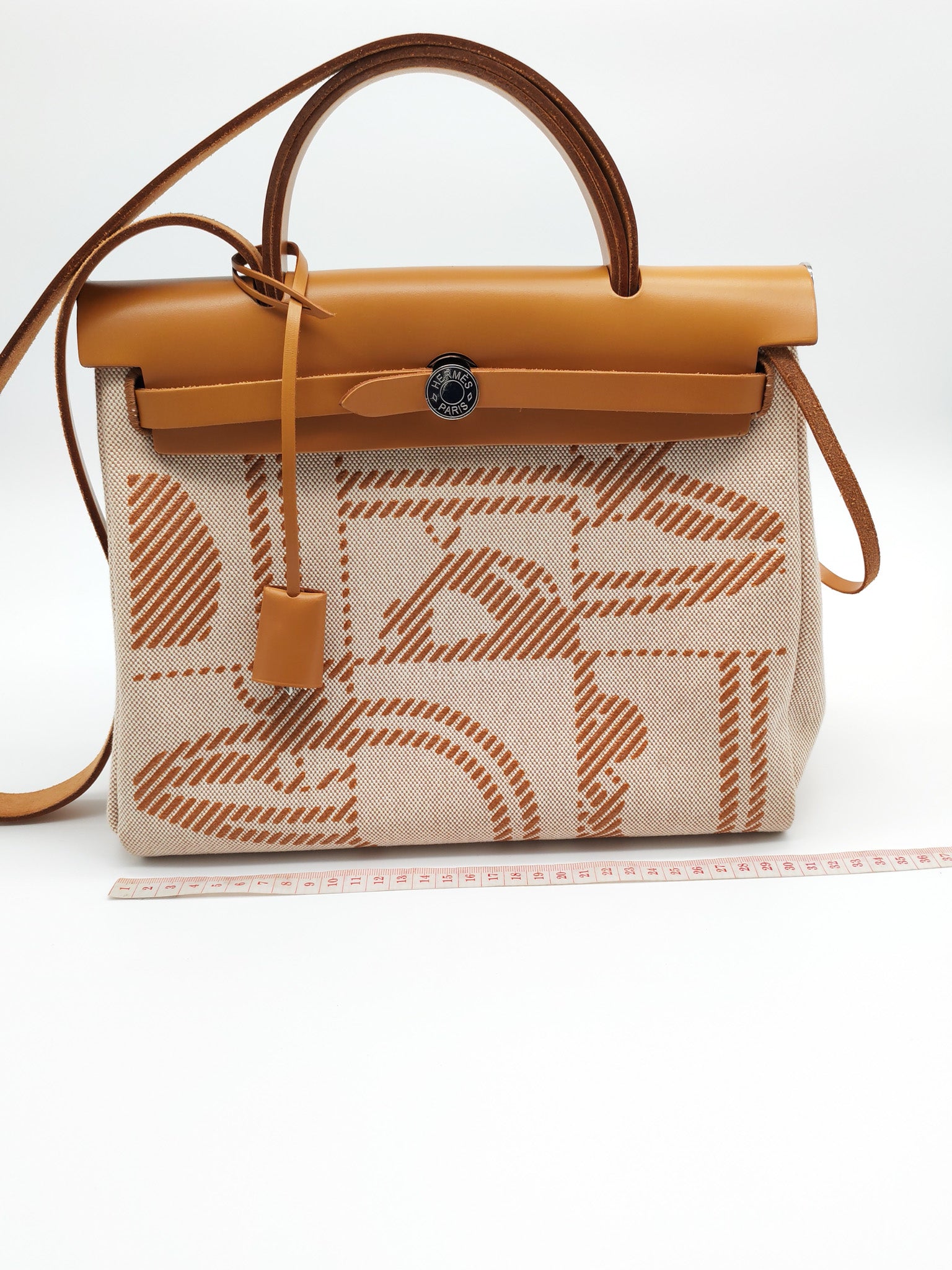 Herbag 31 Brides de Gala Toile Hunter / Natural Sable and Palladium Hardware Stamp Z (2021) | Purse Maison Luxury Bags Shop