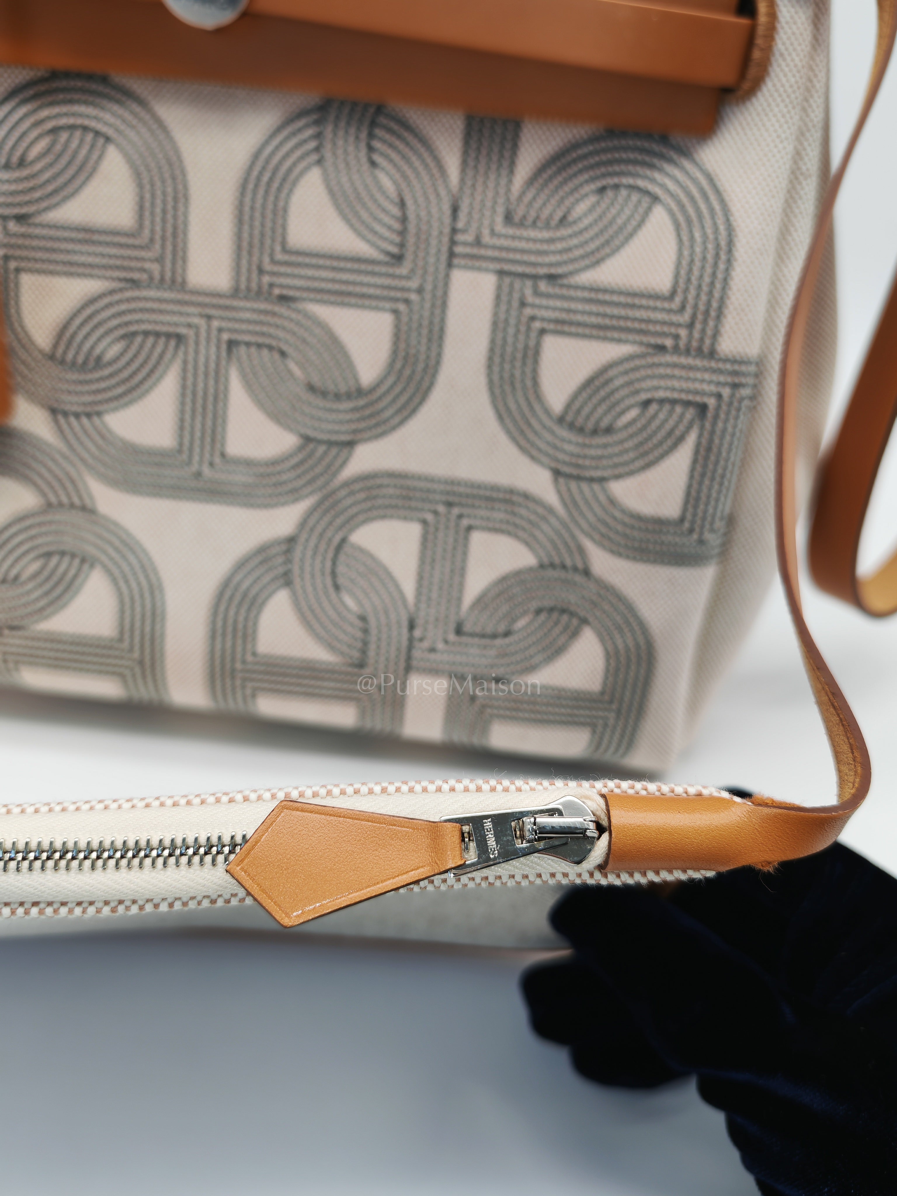 Herbag 31 H Plume Gris Meyer Beige/NatureCanvas Shoulder Bag Stamp B (2023) | Purse Maison Luxury Bags Shop