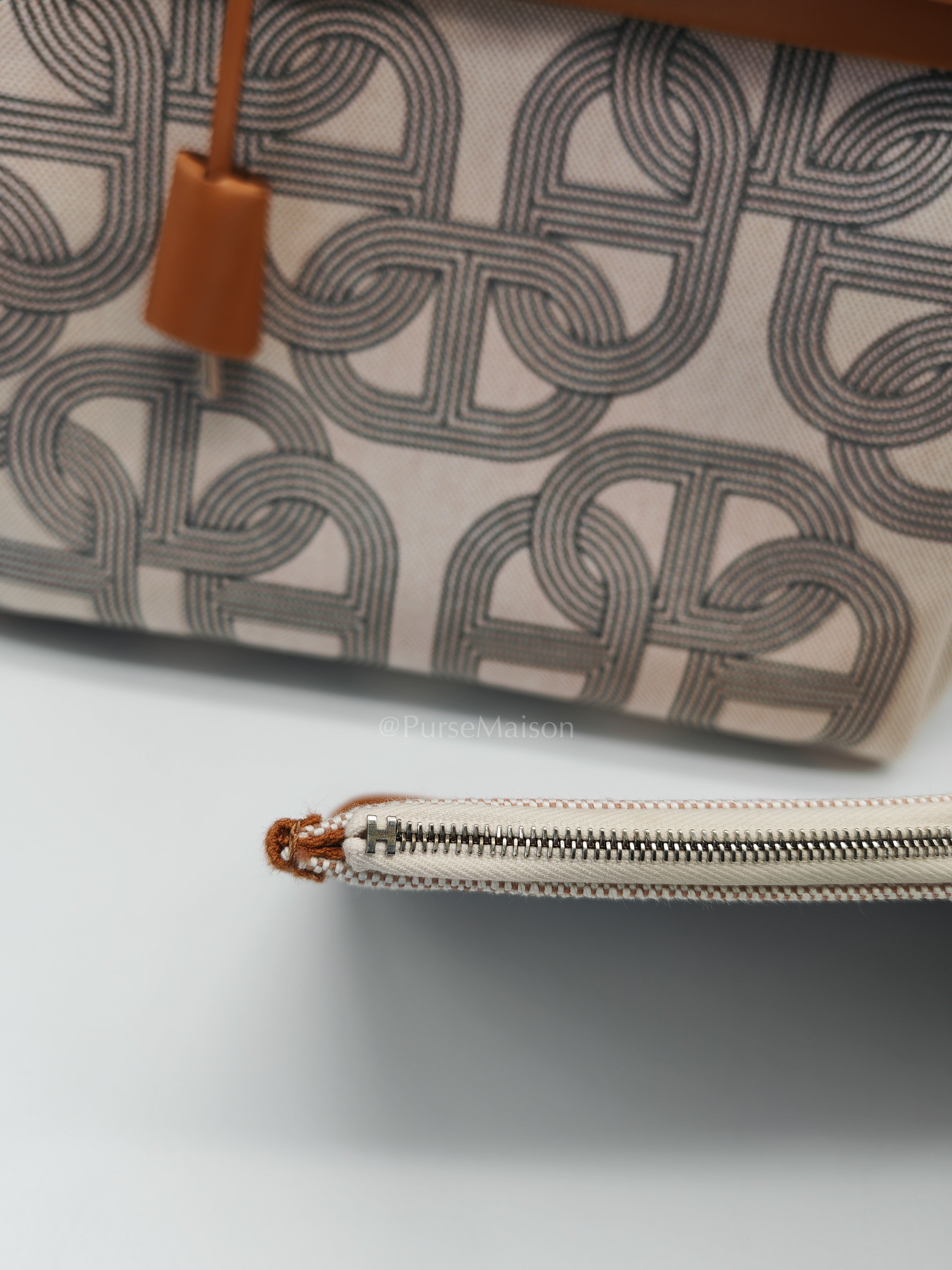 Herbag 31 H Plume Gris Meyer Beige/NatureCanvas Shoulder Bag Stamp B (2023) | Purse Maison Luxury Bags Shop