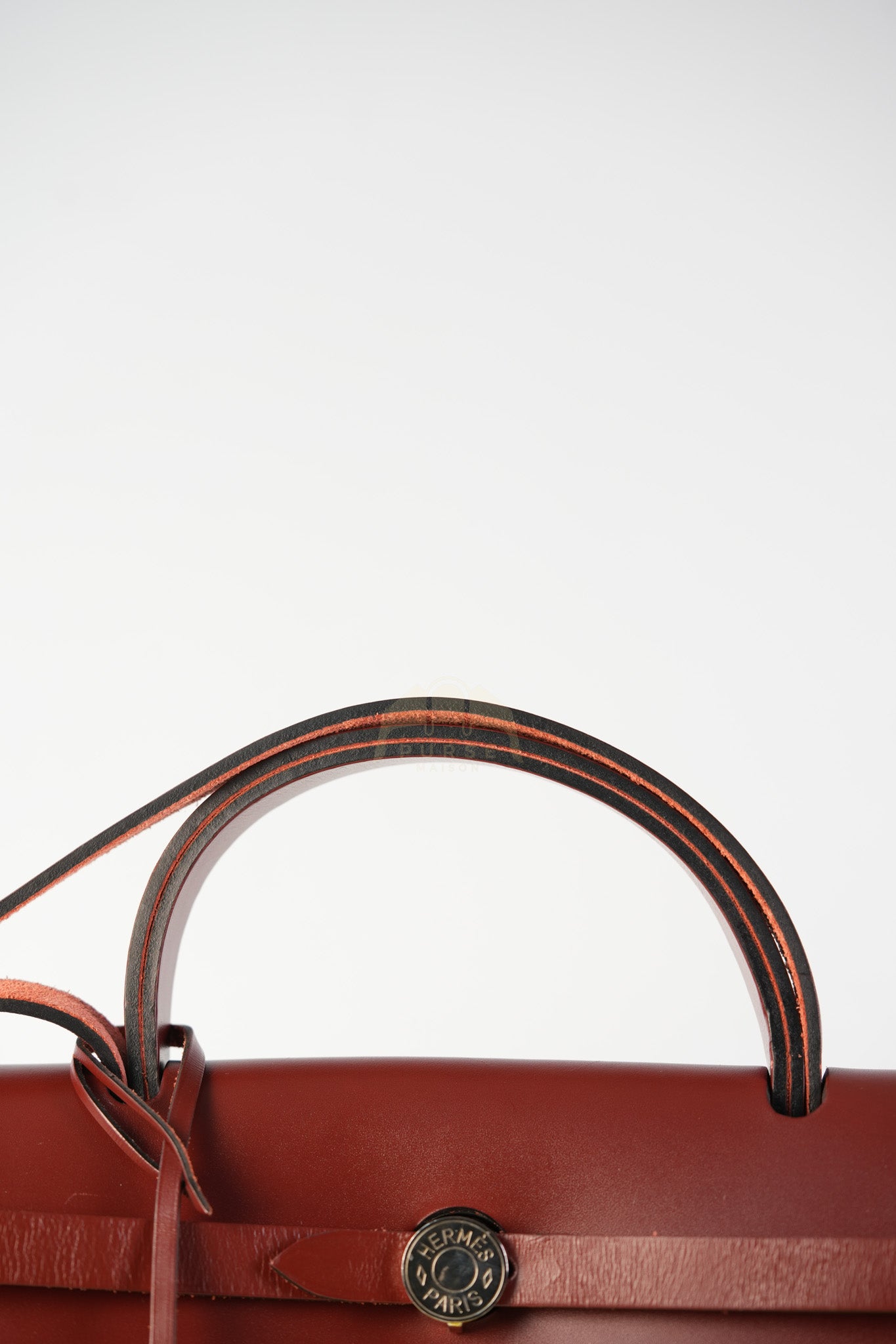 Herbag 31 in Yellow Green Leather & Palladium Hardware Stamp A (2017) | Purse Maison Luxury Bags Shop