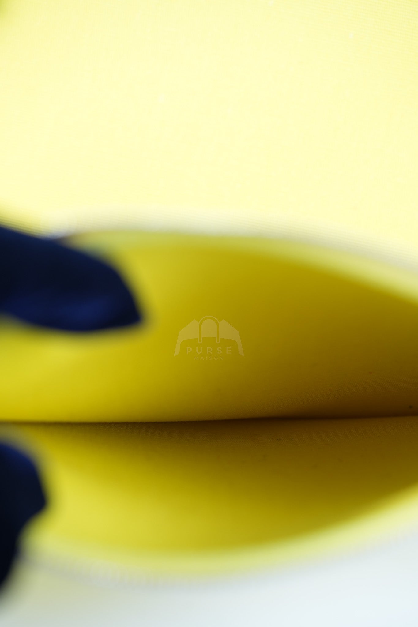 Herbag 31 in Yellow Green Leather & Palladium Hardware Stamp A (2017) | Purse Maison Luxury Bags Shop