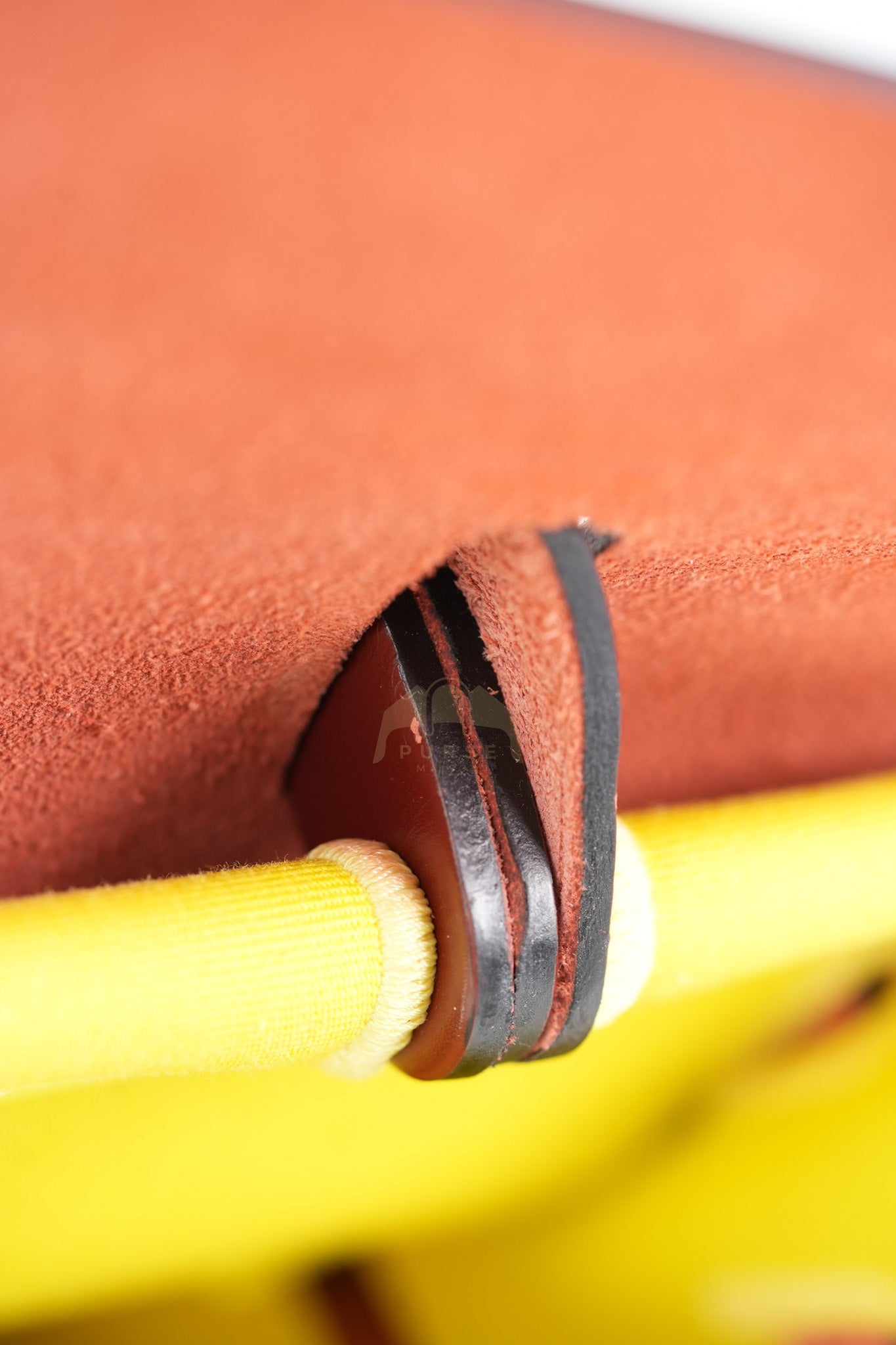 Herbag 31 in Yellow Green Leather & Palladium Hardware Stamp A (2017) | Purse Maison Luxury Bags Shop