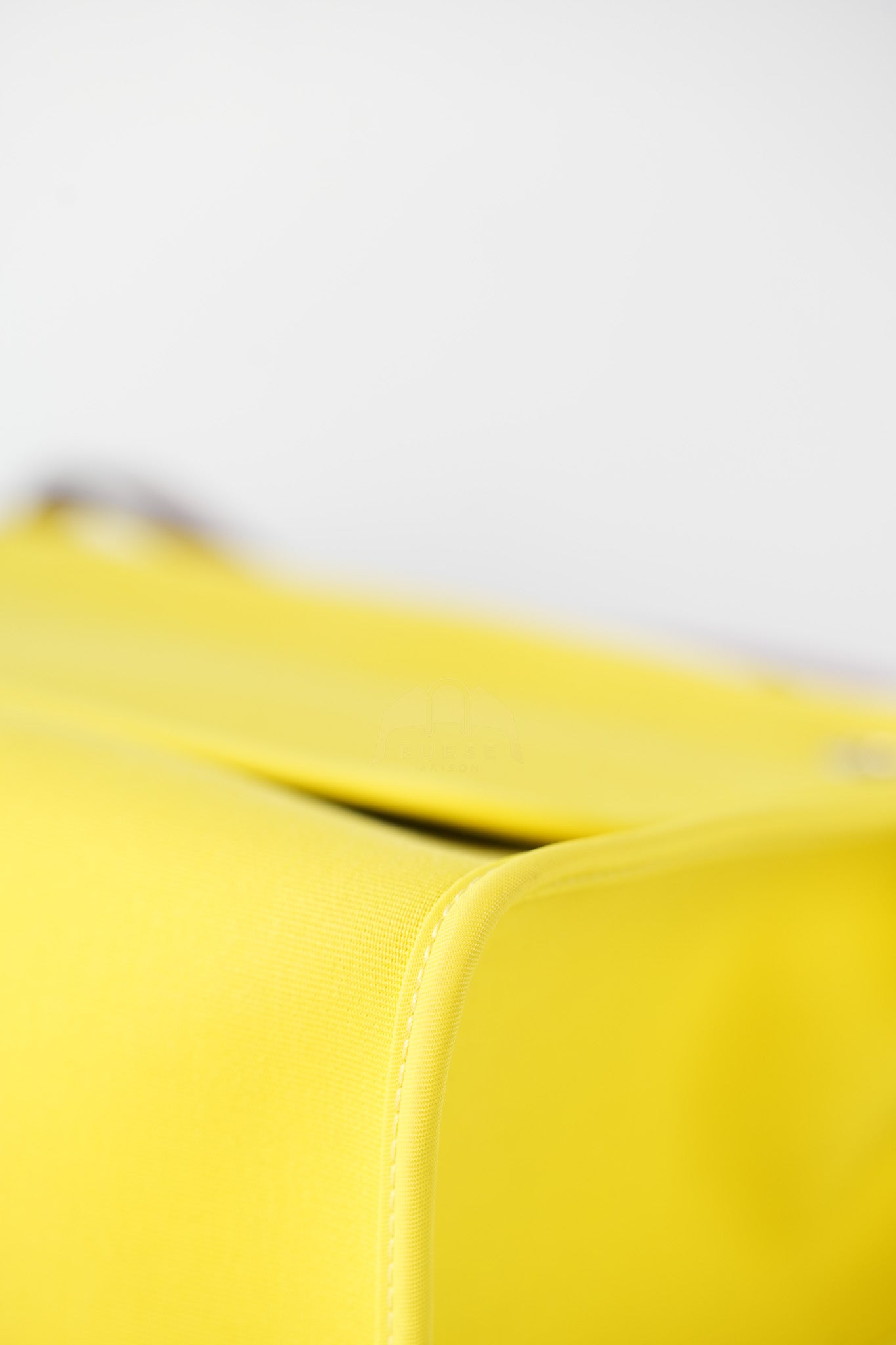 Herbag 31 in Yellow Green Leather & Palladium Hardware Stamp A (2017) | Purse Maison Luxury Bags Shop