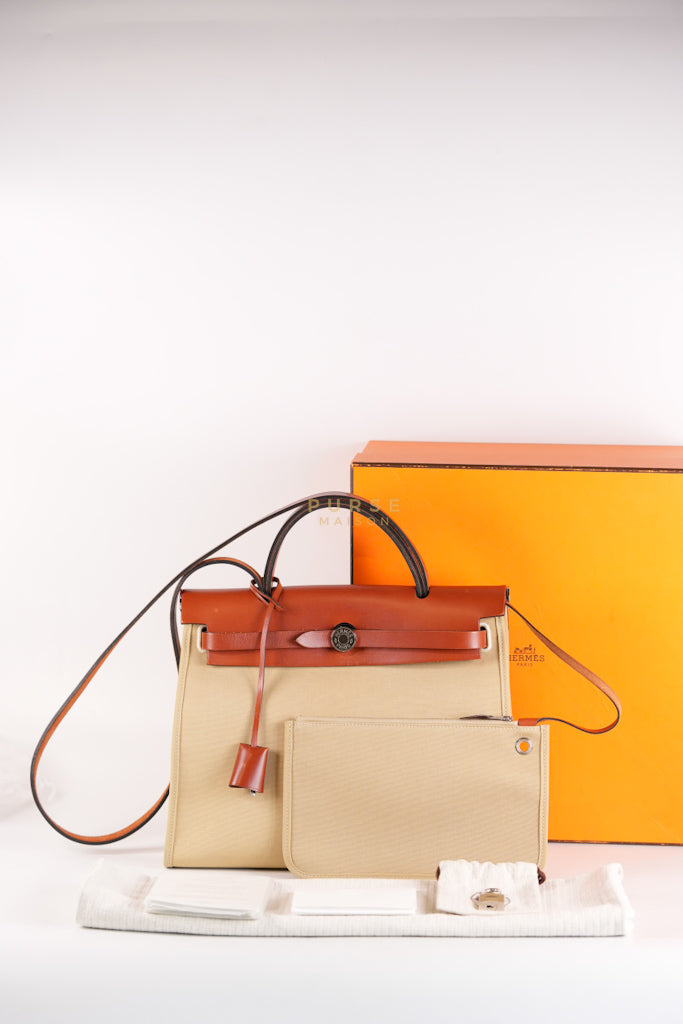 Herbag 31 Trench Canvas and Palladium Hardware Stamp A (2017) | Purse Maison Luxury Bags Shop