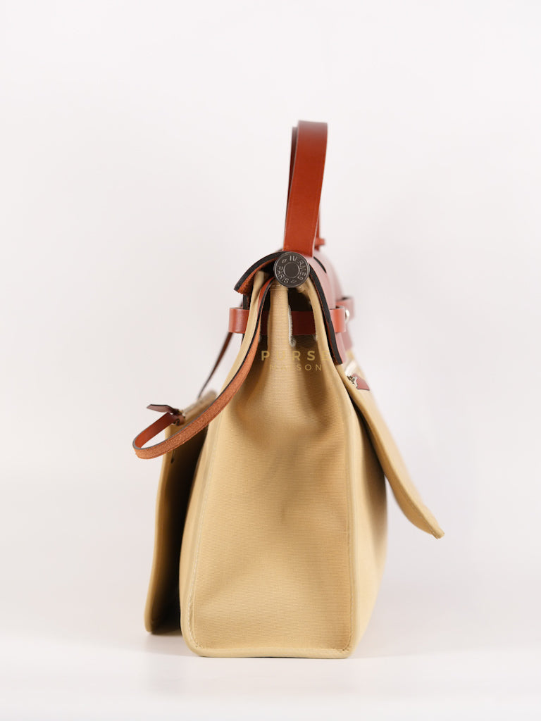 Herbag 31 Trench Canvas and Palladium Hardware Stamp A (2017) | Purse Maison Luxury Bags Shop