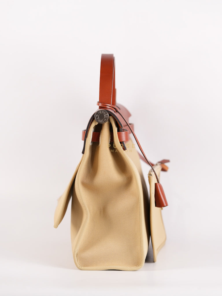 Herbag 31 Trench Canvas and Palladium Hardware Stamp A (2017) | Purse Maison Luxury Bags Shop