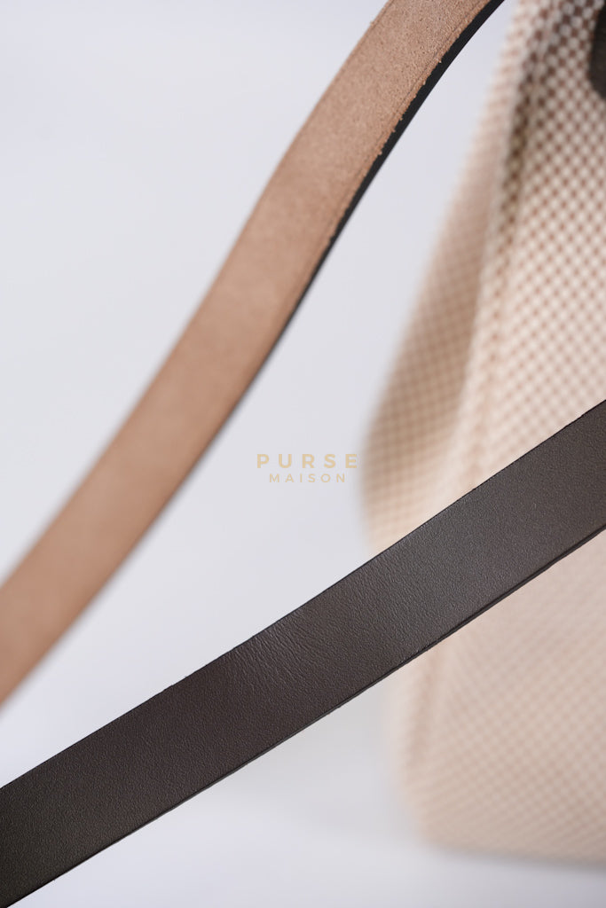 Herbag 31 Zip in Ebene/Ecru/Beige Vache Hunter Criss Viking and Gold Hardware Stamp B (2023) | Purse Maison Luxury Bags Shop