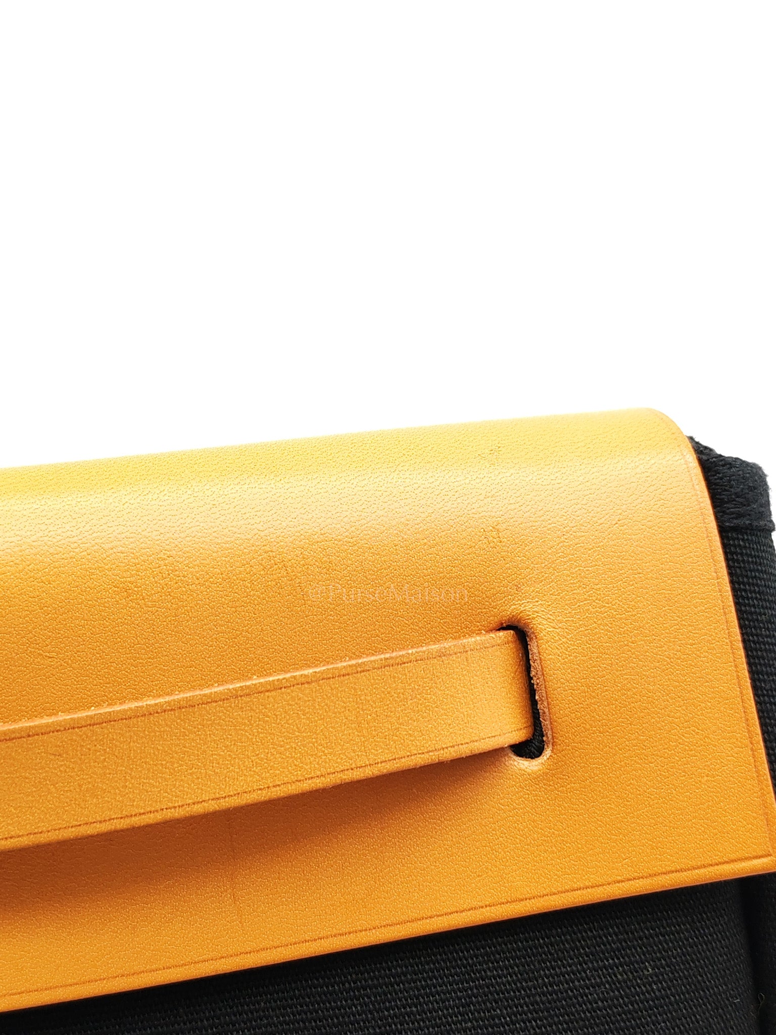Herbag Clutch in Black Canvas Stamp C (2018) | Purse Maison Luxury Bags Shop