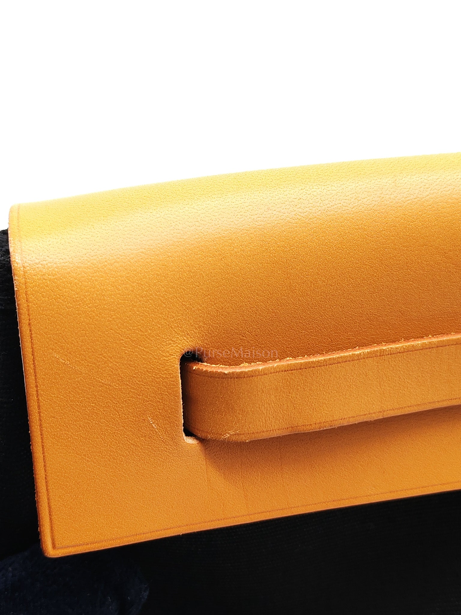 Herbag Clutch in Black Canvas Stamp C (2018) | Purse Maison Luxury Bags Shop