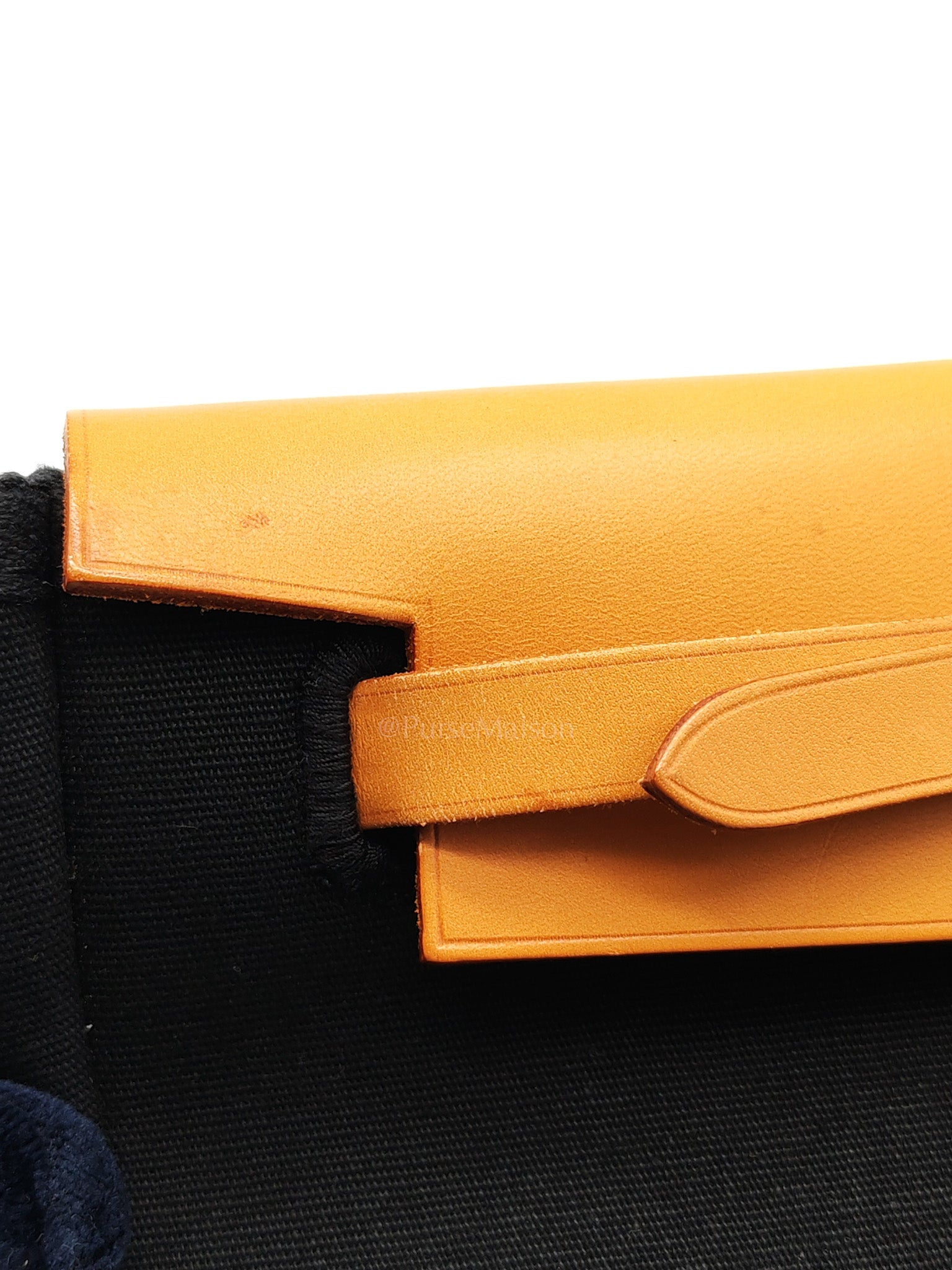 Herbag Clutch in Black Canvas Stamp C (2018) | Purse Maison Luxury Bags Shop