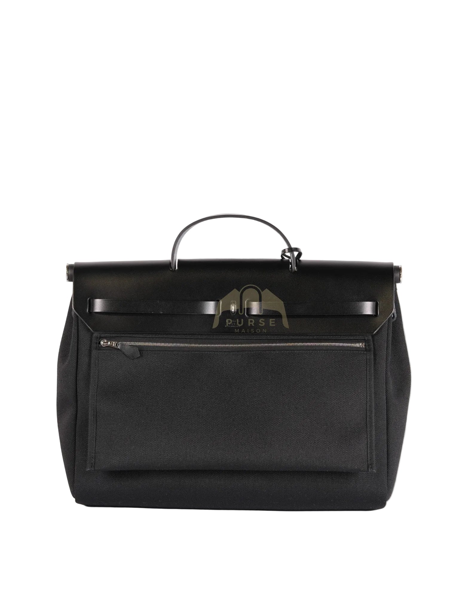 Herbag Messenger 39 in Black Military Toile Vache Hunter & Palladium Hardware Stamp K(2025) | Purse Maison Luxury Bags Shop