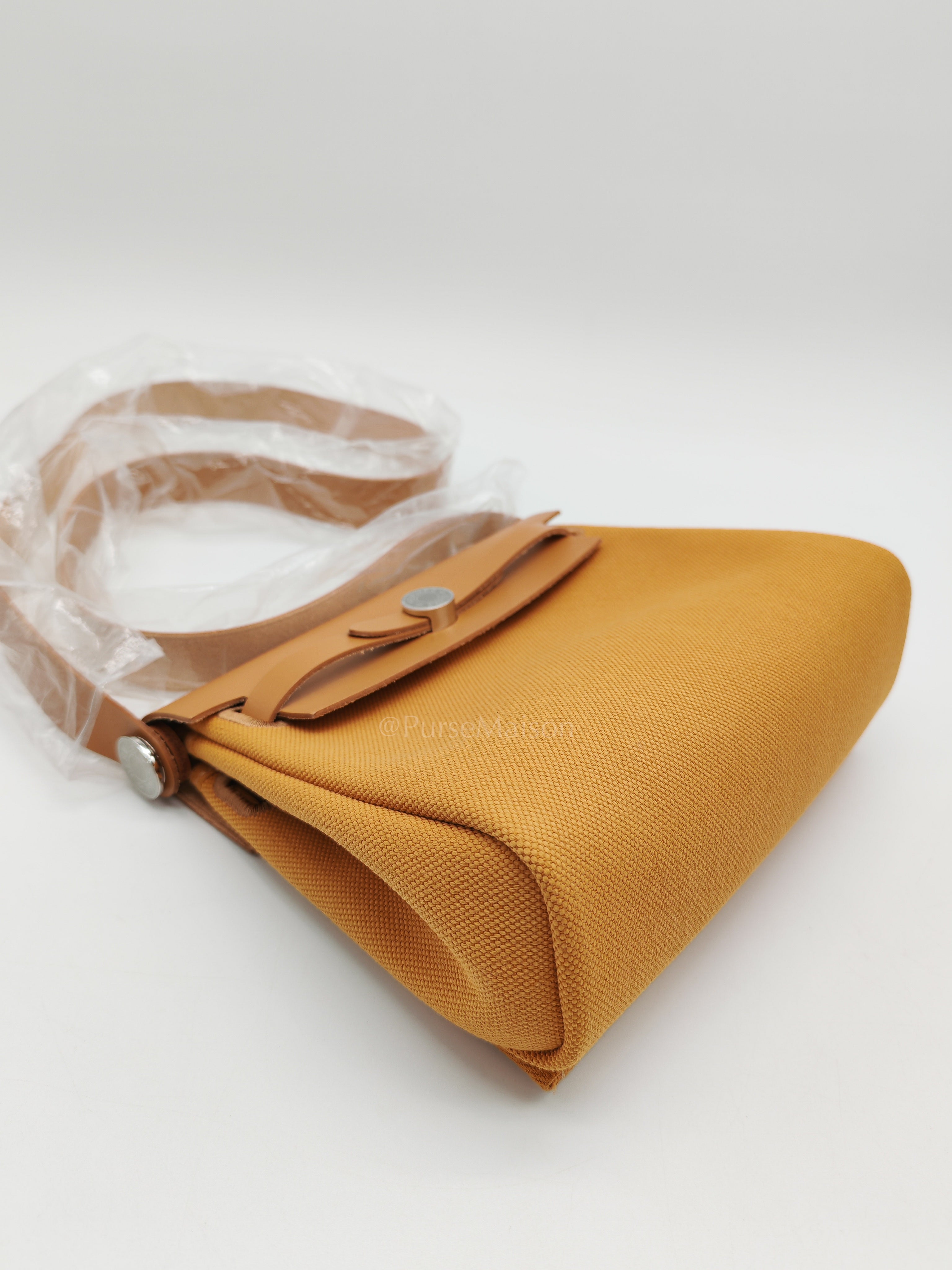 Herbag Mini in Sesame Canvas Palladium Hardware Stamp K(2025) | Purse Maison Luxury Bags Shop