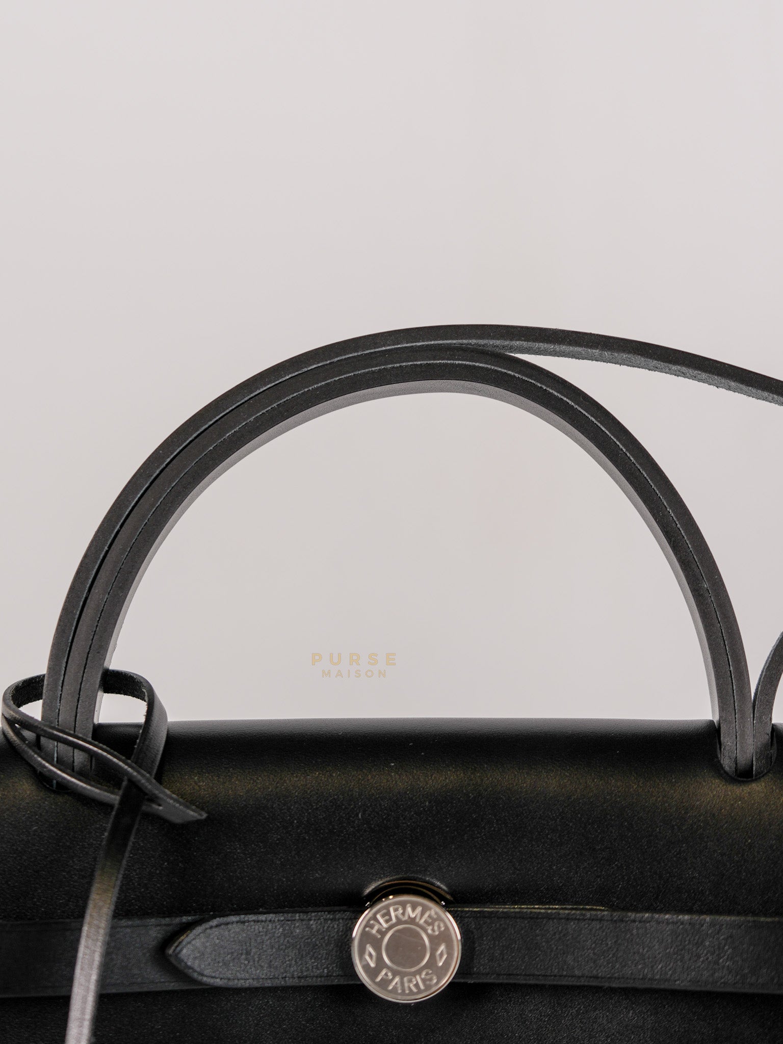 Herbag Zip 31 Black Ecru in Palladium Hardware Stamp W (2024) | Purse Maison Luxury Bags Shop