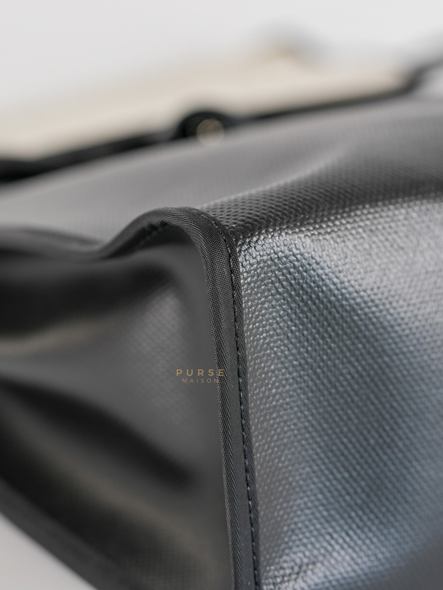 Herbag Zip 31 Black Ecru in Palladium Hardware Stamp W (2024) | Purse Maison Luxury Bags Shop