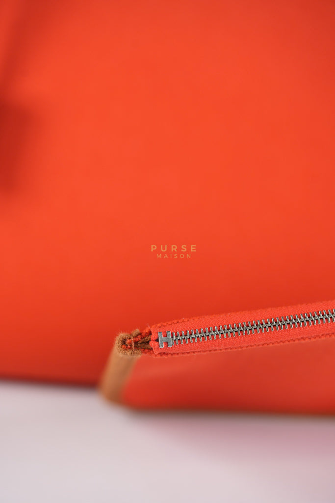 Herbag Zip 31 Capucine Toile H Berline Vache Fauve Hunter Naturel Palladium Hardware Stamp B (2023) | Purse Maison Luxury Bags Shop