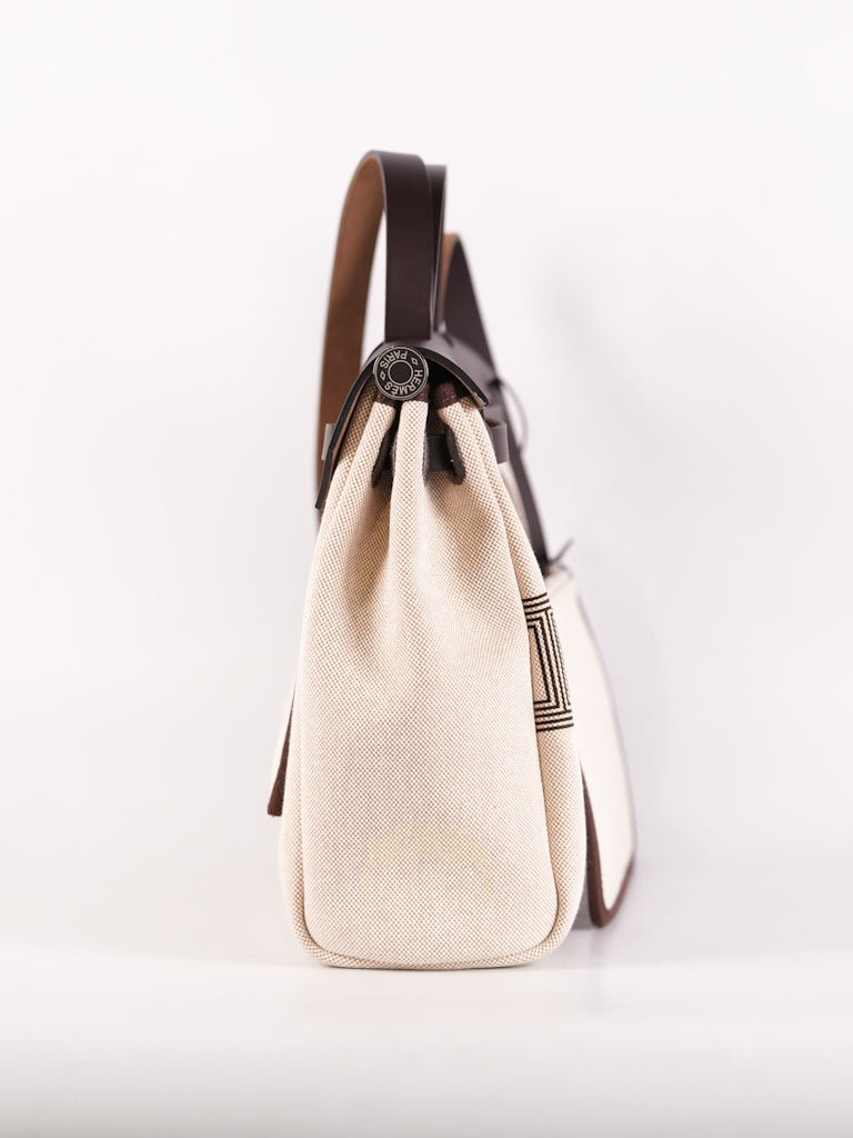 Herbag Zip 31 Chaine d'Ancre Canvas Ebene in Palladium Hardware Stamp U (2022) | Purse Maison Luxury Bags Shop