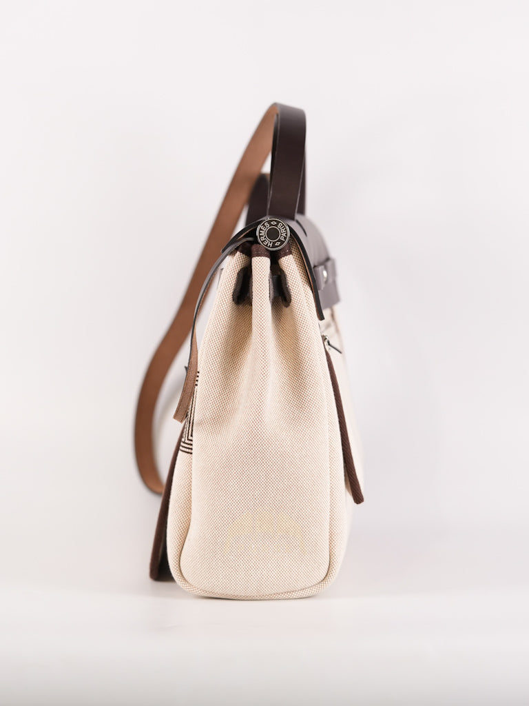 Herbag Zip 31 Chaine d'Ancre Canvas Ebene in Palladium Hardware Stamp U (2022) | Purse Maison Luxury Bags Shop