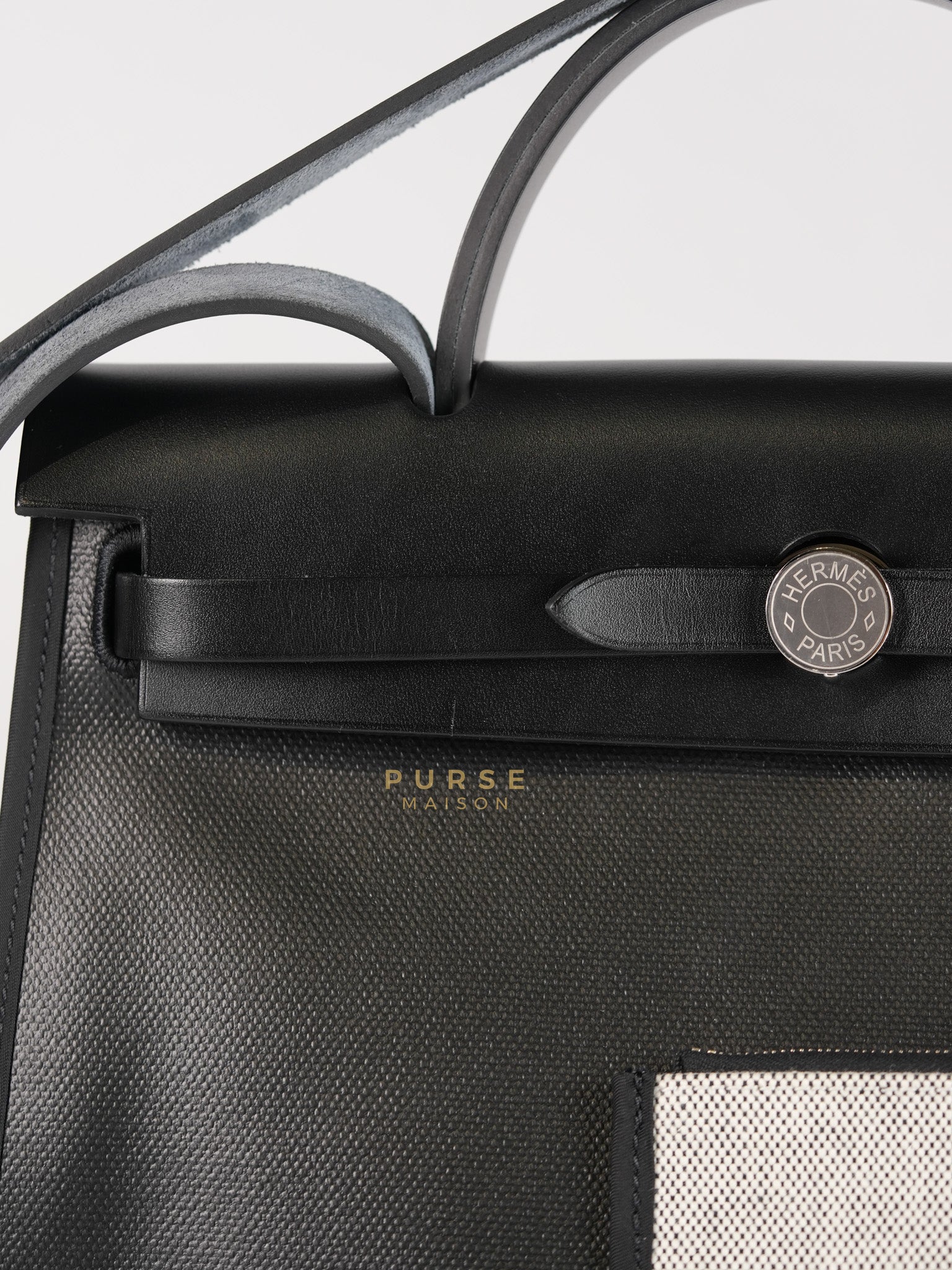 Herbag Zip 31 in Black Berline Leather Palladium Hardware Stamp W (2024) | Purse Maison Luxury Bags Shop